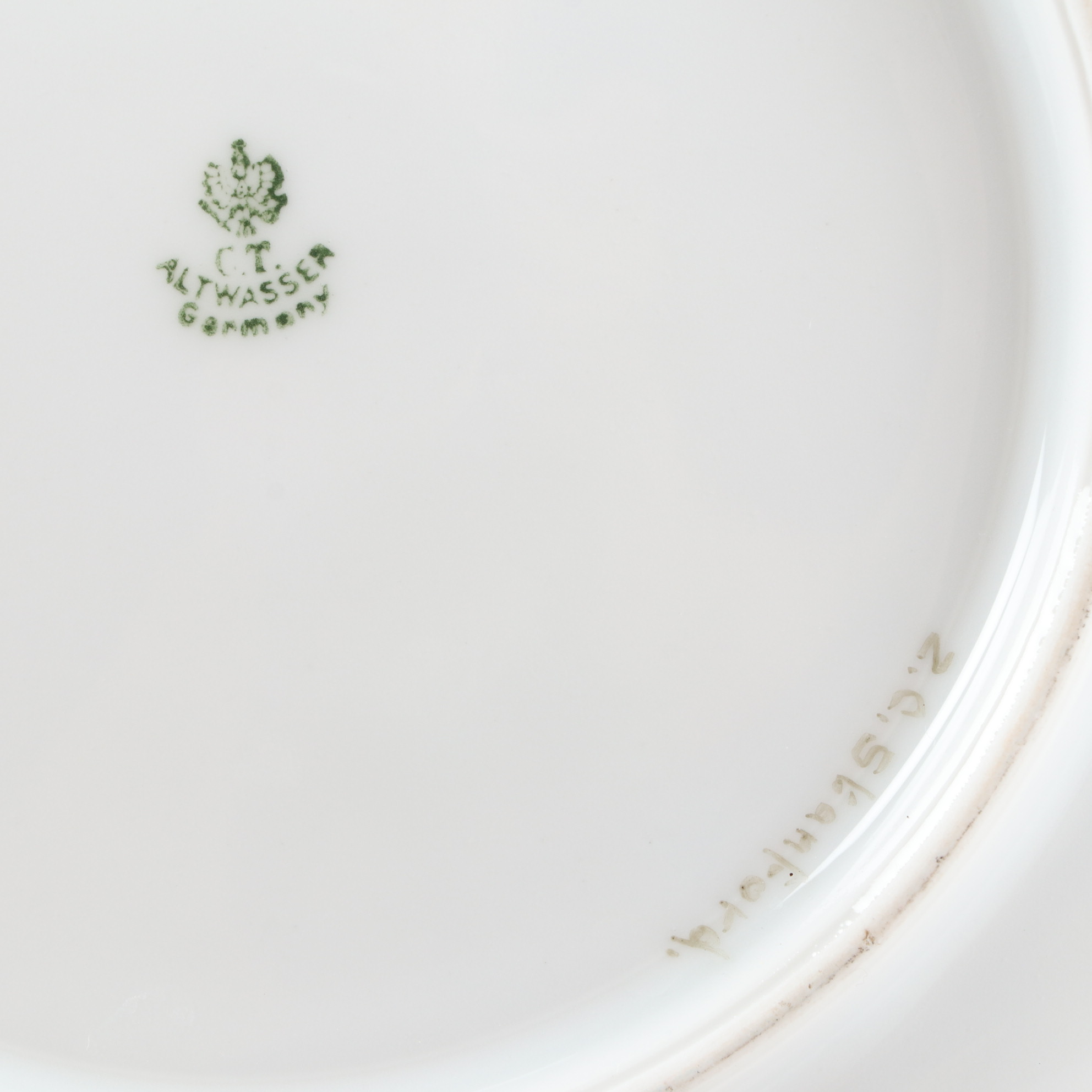 Haviland Hand-Painted Porcelain Plate and Other German Hand-Painted Dinnerware