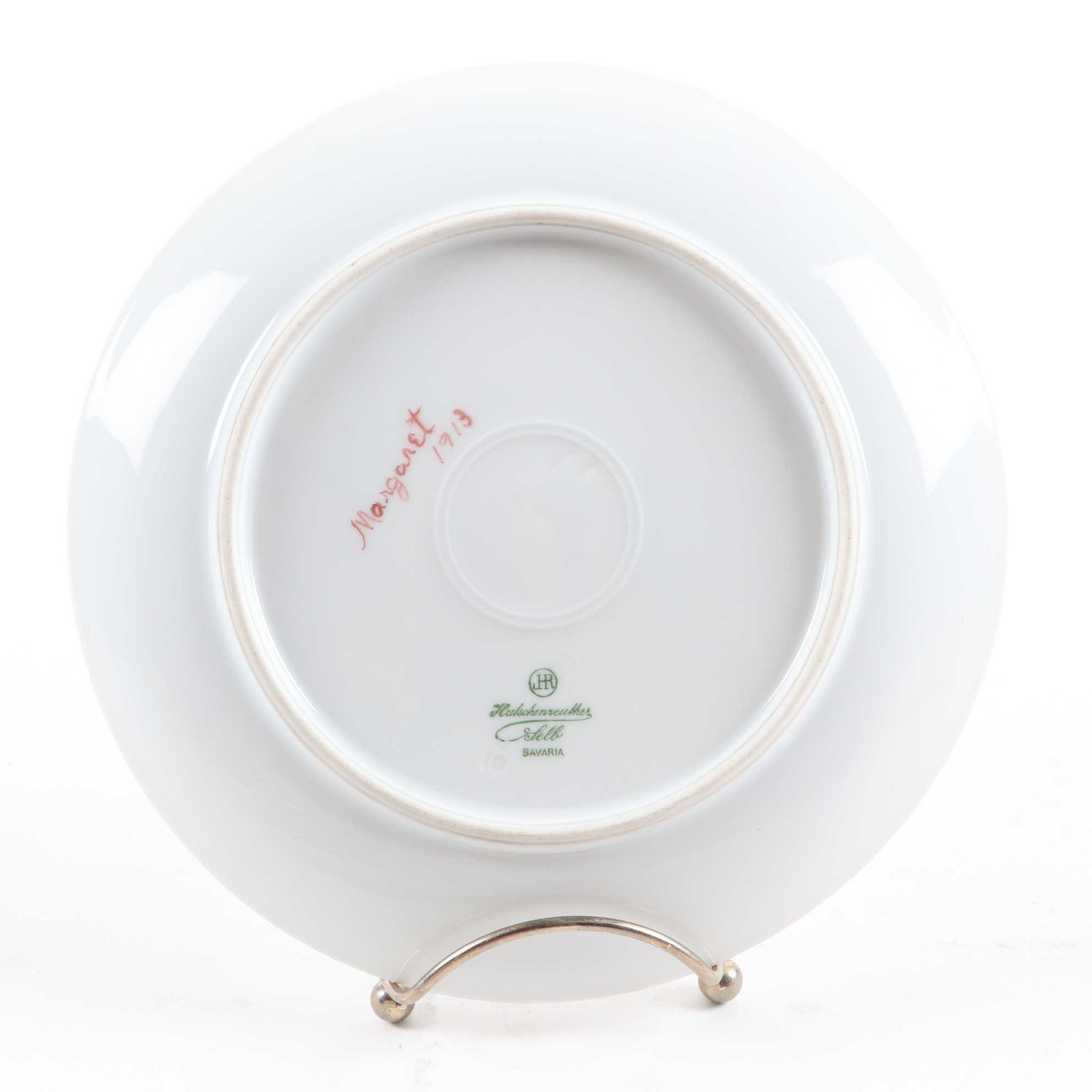 Haviland Hand-Painted Porcelain Plate and Other German Hand-Painted Dinnerware