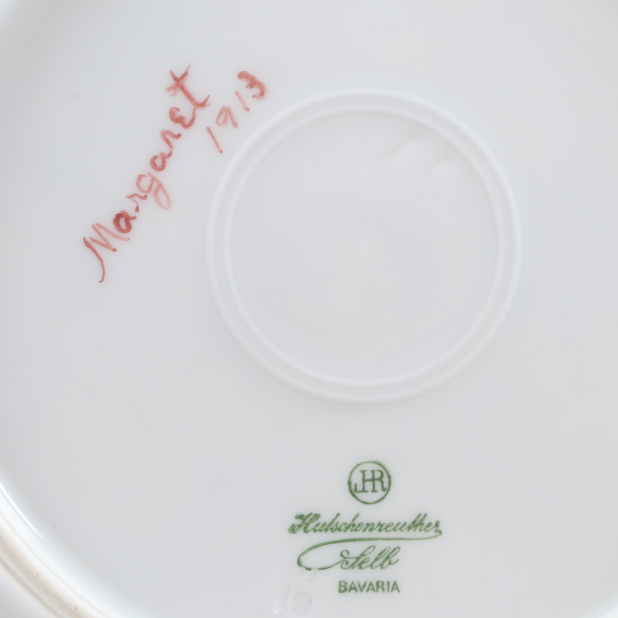 Haviland Hand-Painted Porcelain Plate and Other German Hand-Painted Dinnerware