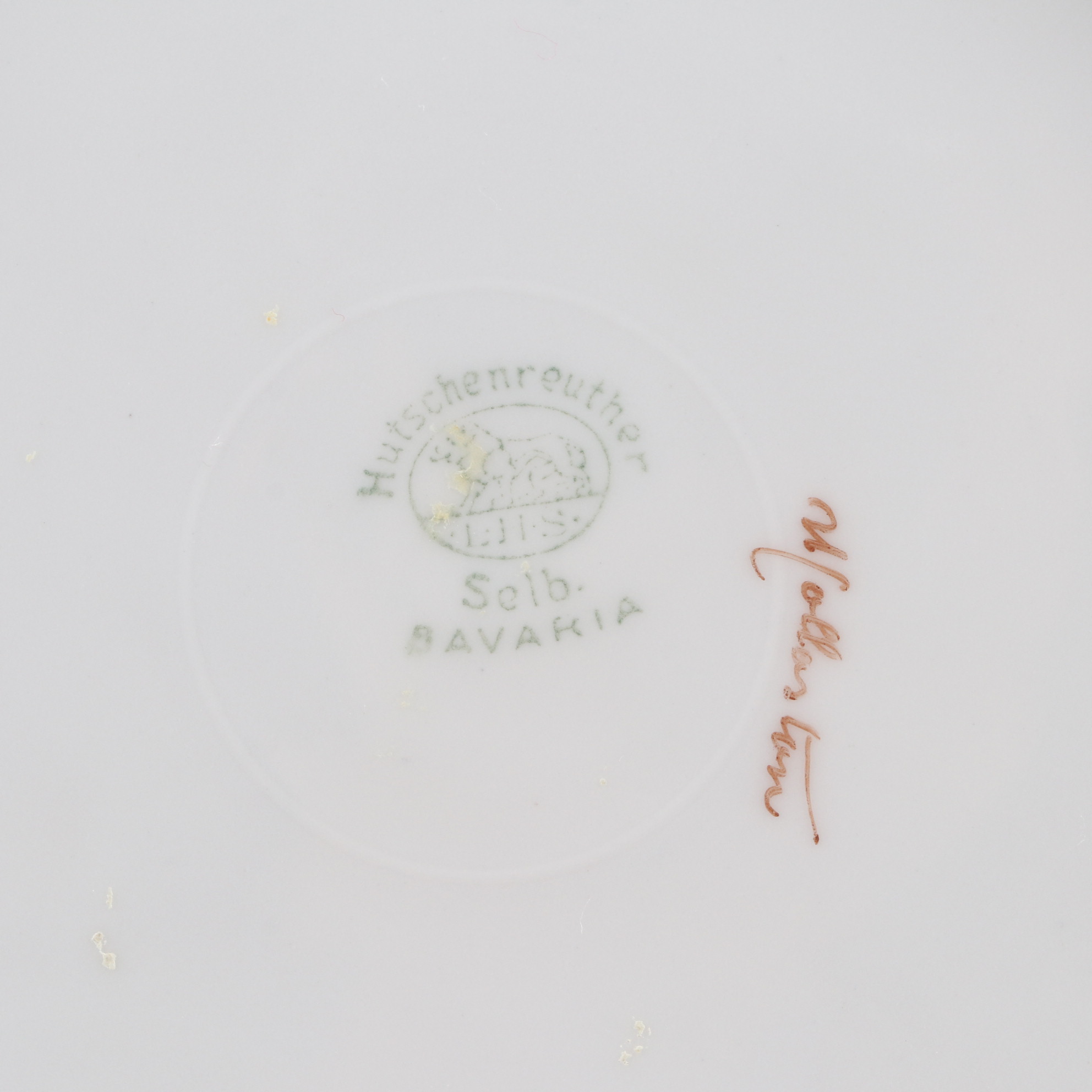 Haviland Hand-Painted Porcelain Plate and Other German Hand-Painted Dinnerware