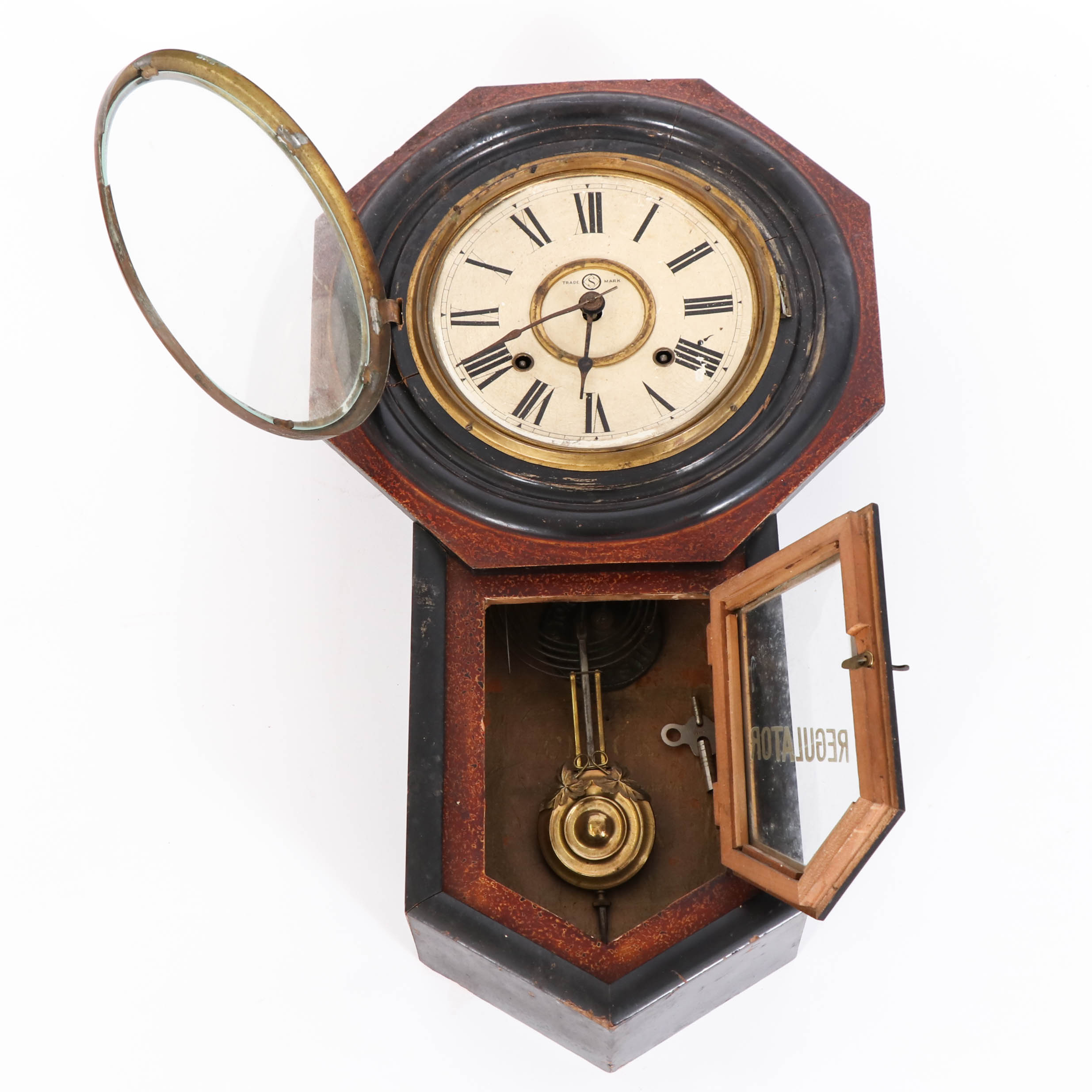 Seikosha Japanese 8-Day Regulator Wall Clocks, Early-Mid 20th Century