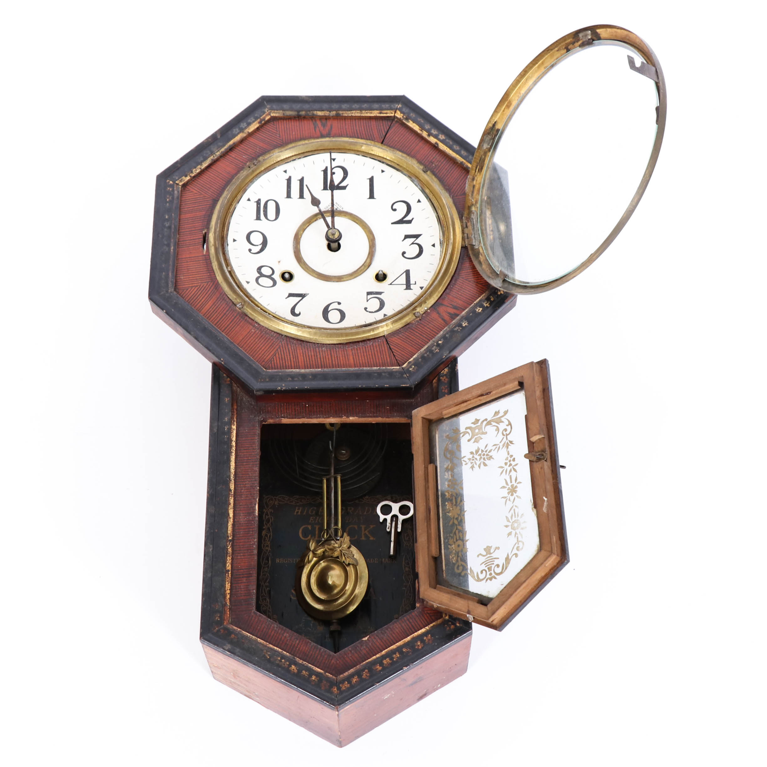 Seikosha Japanese 8-Day Regulator Wall Clocks, Early-Mid 20th Century