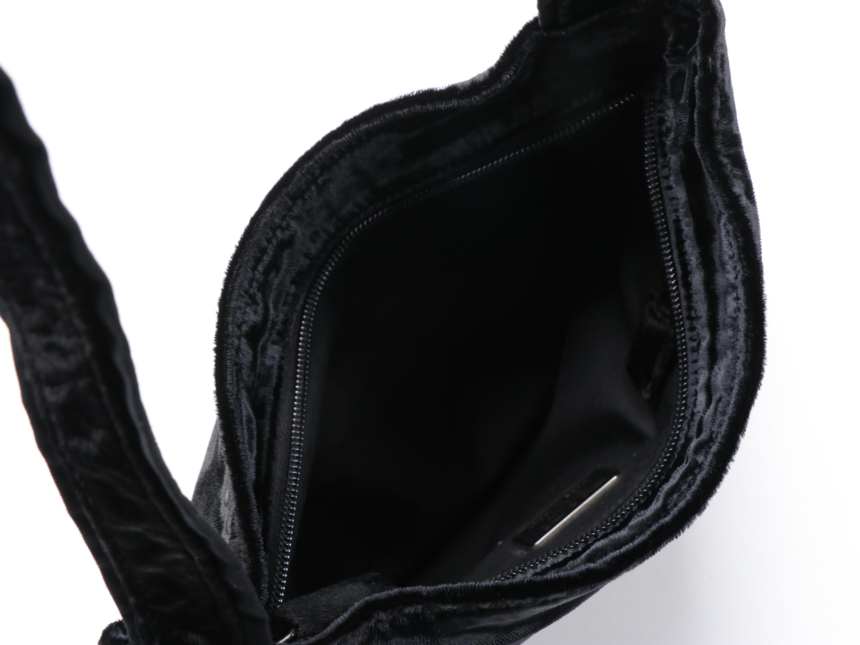 Prada Black Velour Crossbody Bag