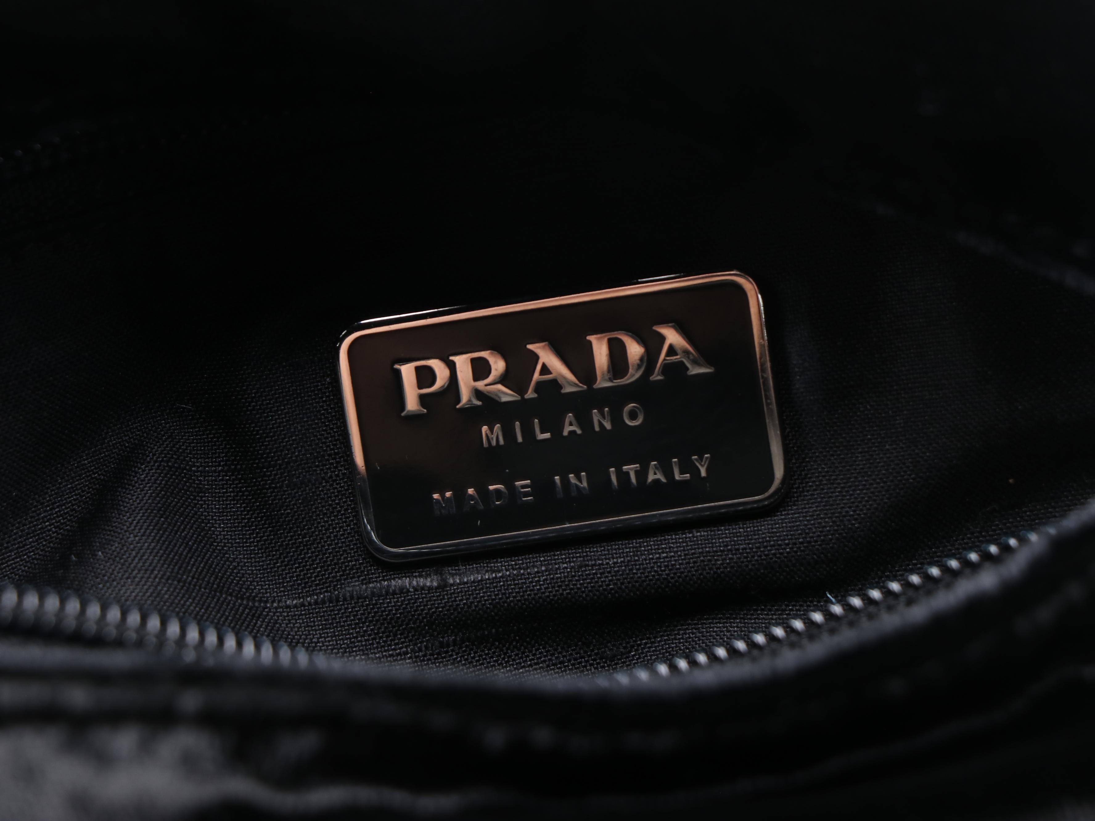 Prada Black Velour Crossbody Bag