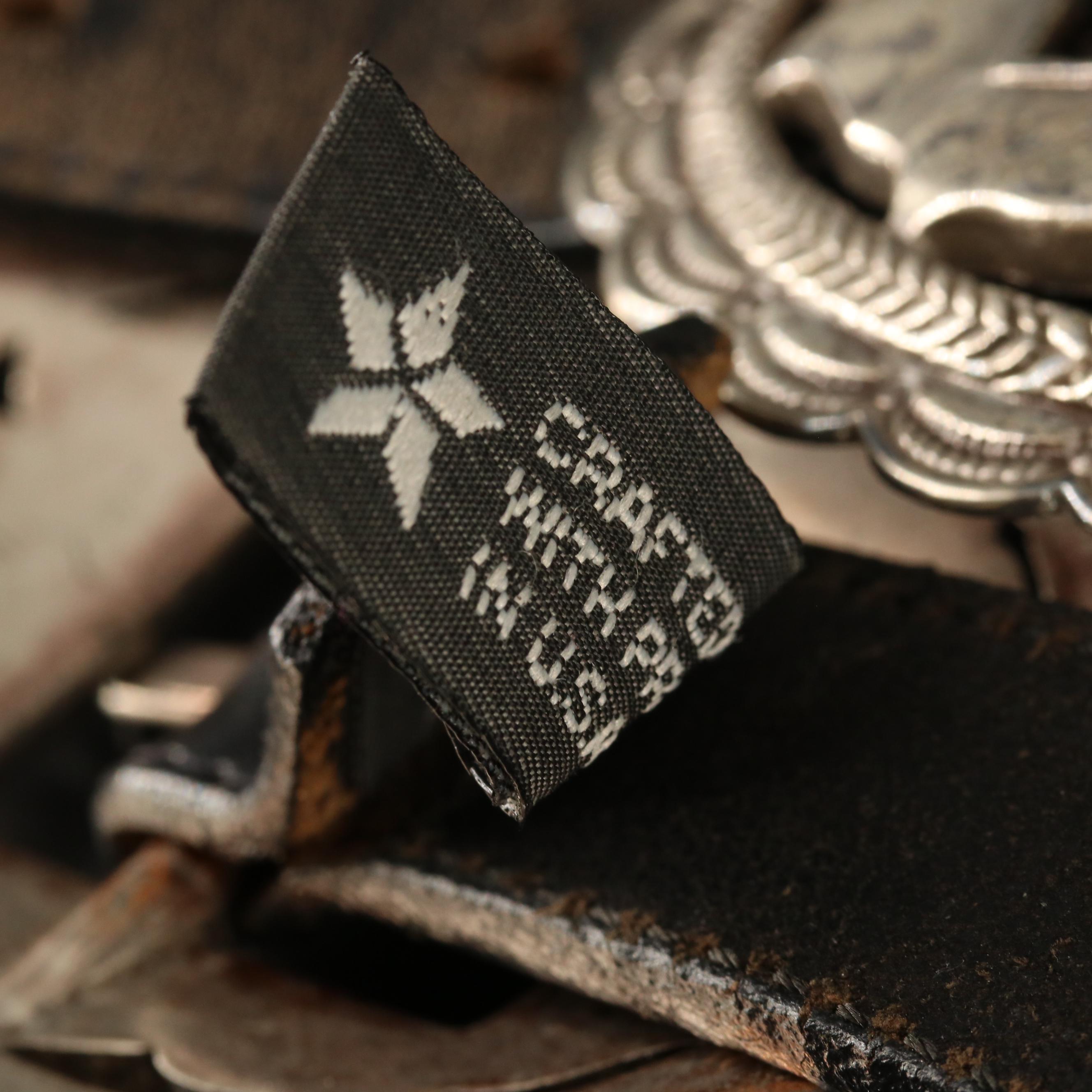 Brighton Concho Style Black Leather Belt