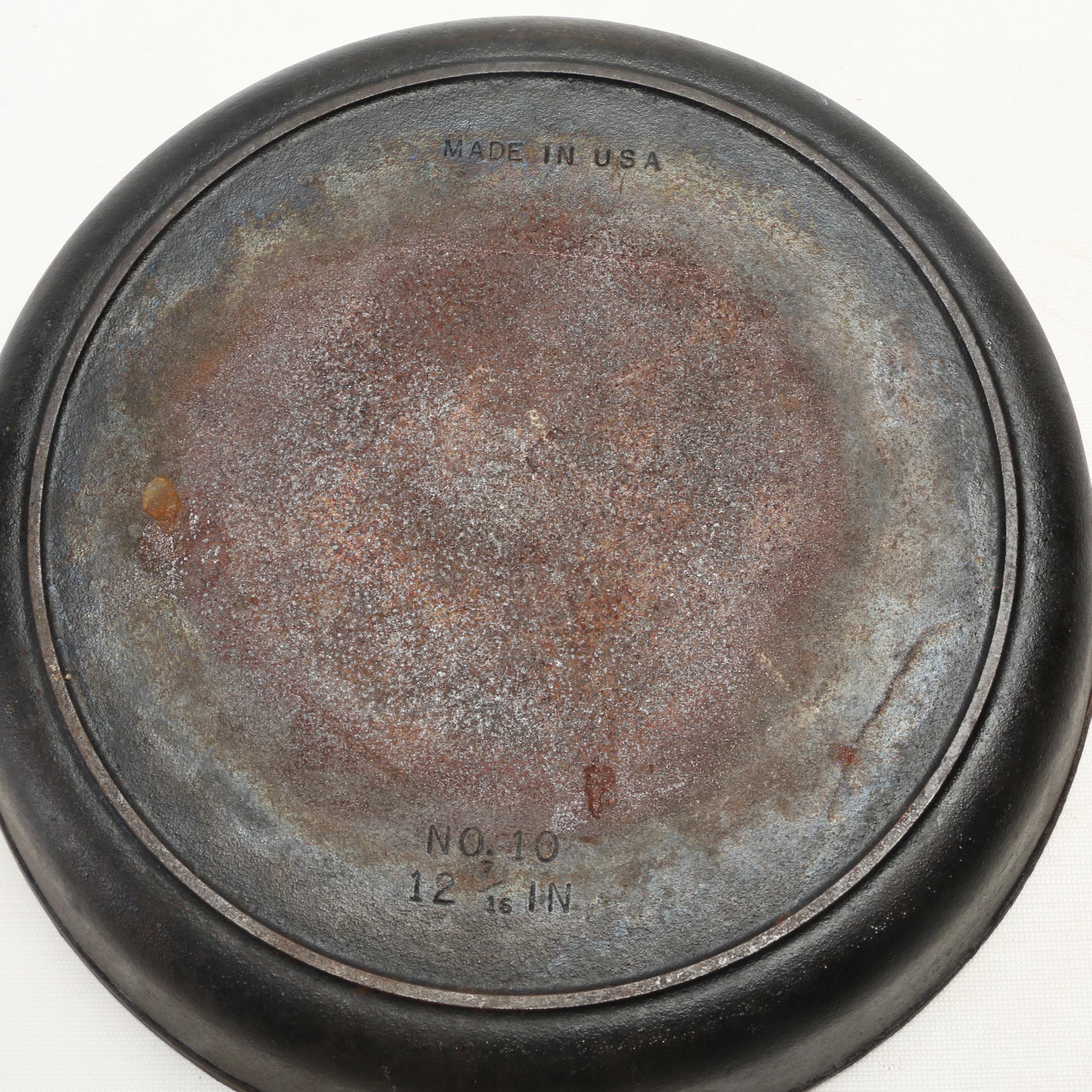 Griswold 704 Cast Iron Skillets with Other American 12" Skillet