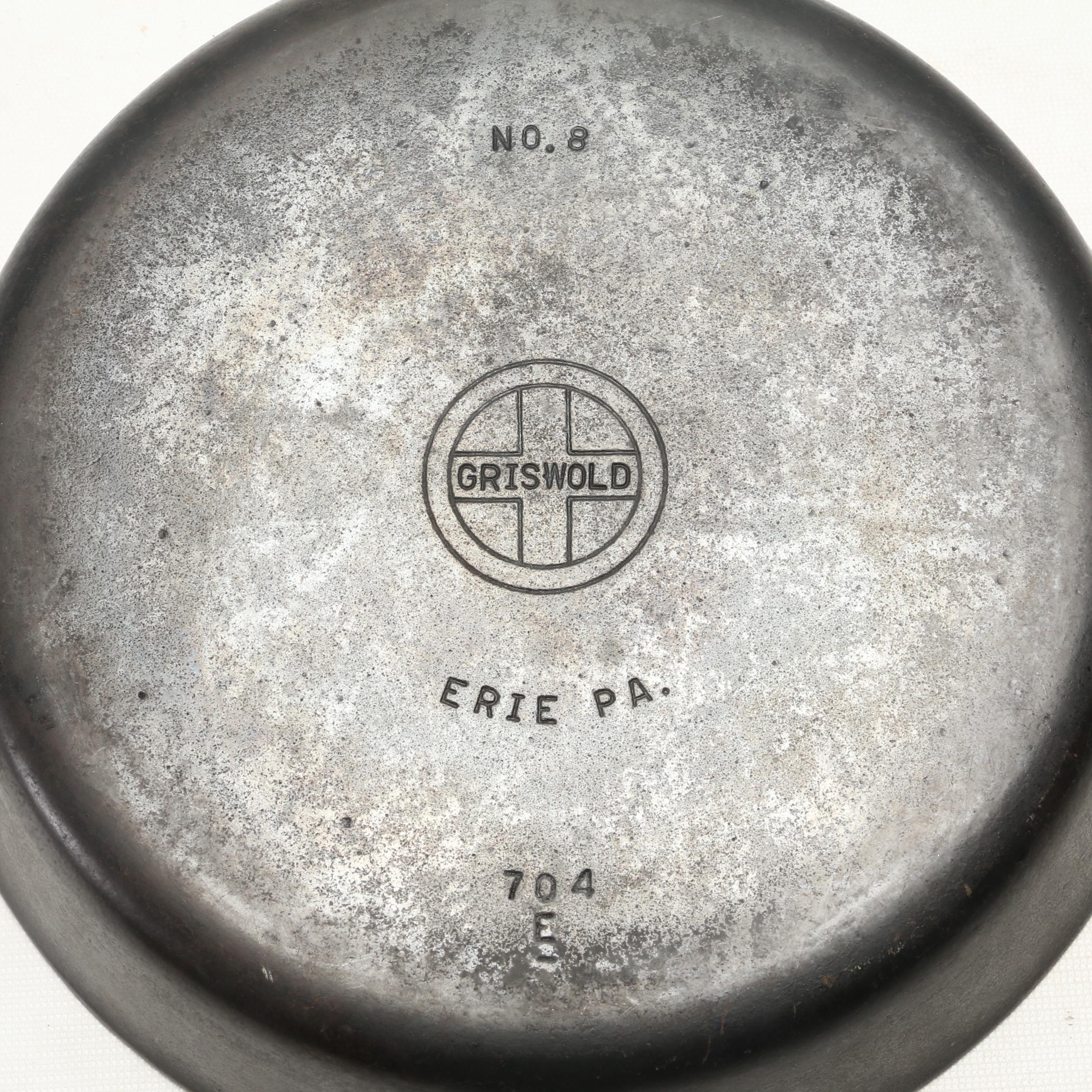 Griswold 704 Cast Iron Skillets with Other American 12" Skillet