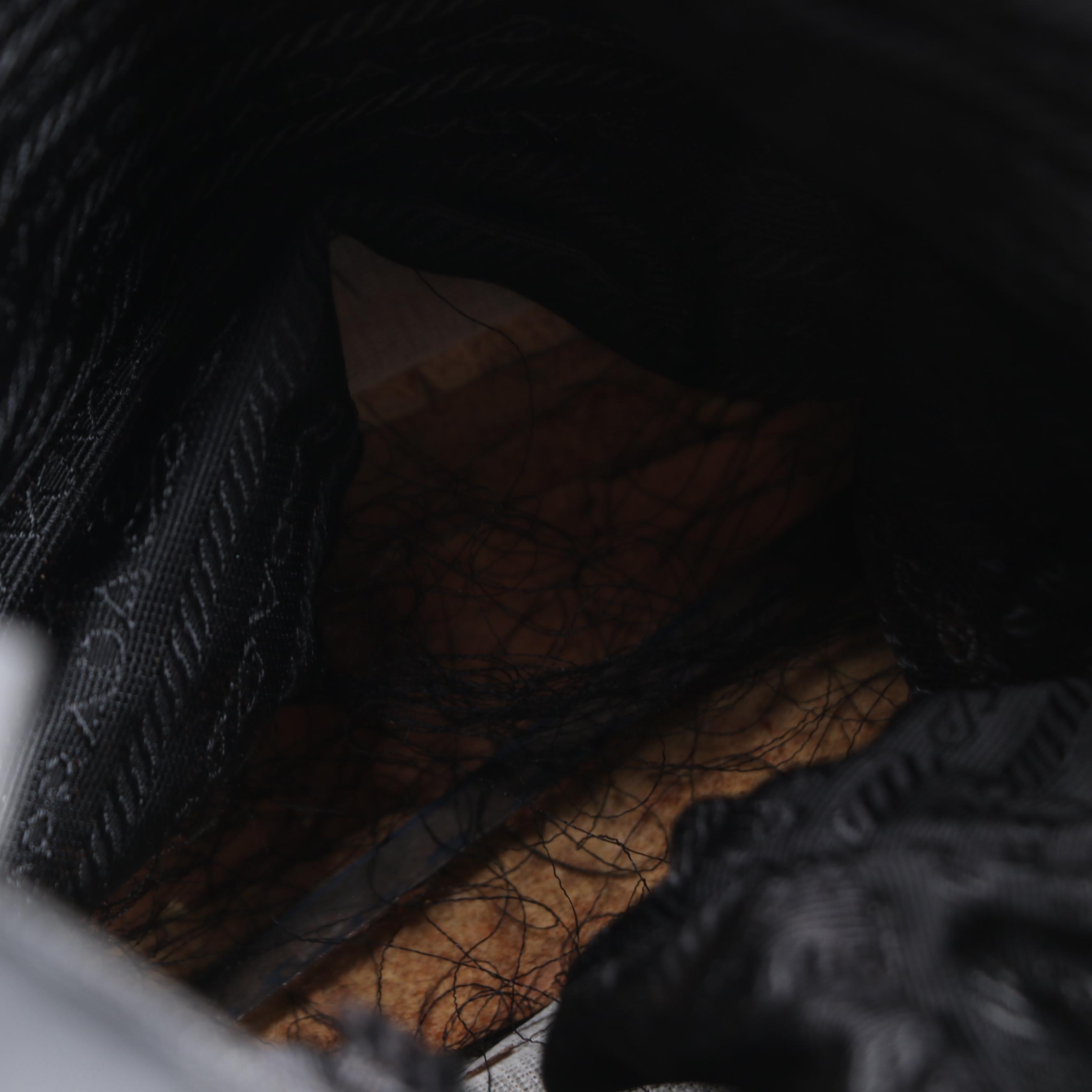 Prada Black Nylon Shoulder Tote