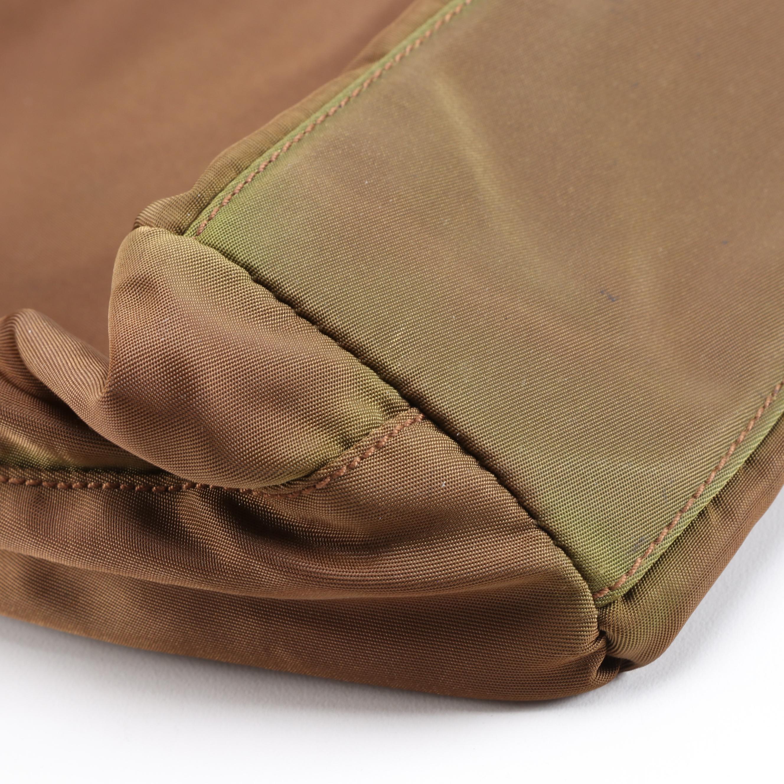 Prada Tessuto City Nylon Shoulder Tote in Bruciato