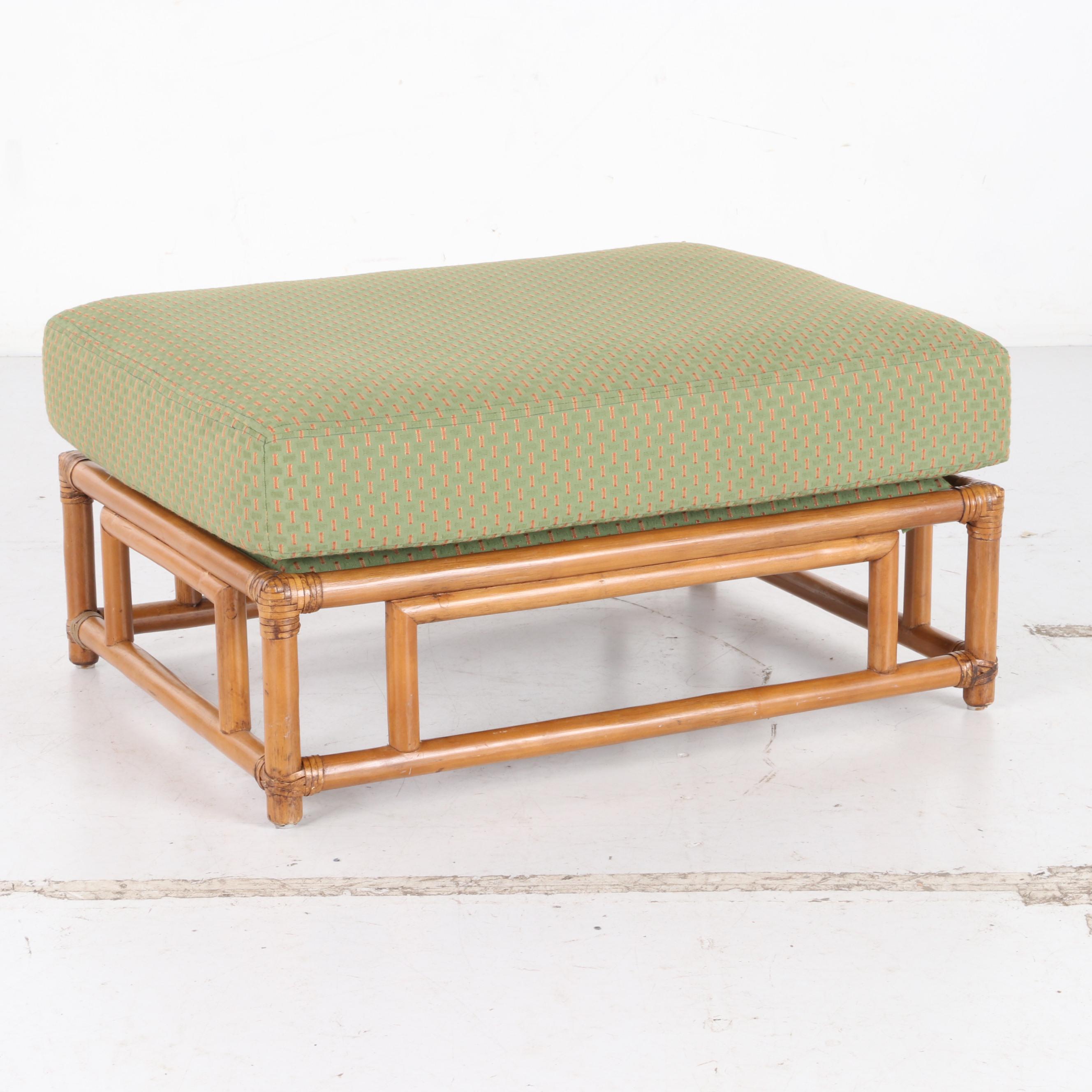 Ficks Reed Rattan Bamboo Sofa, Armchair and Ottoman