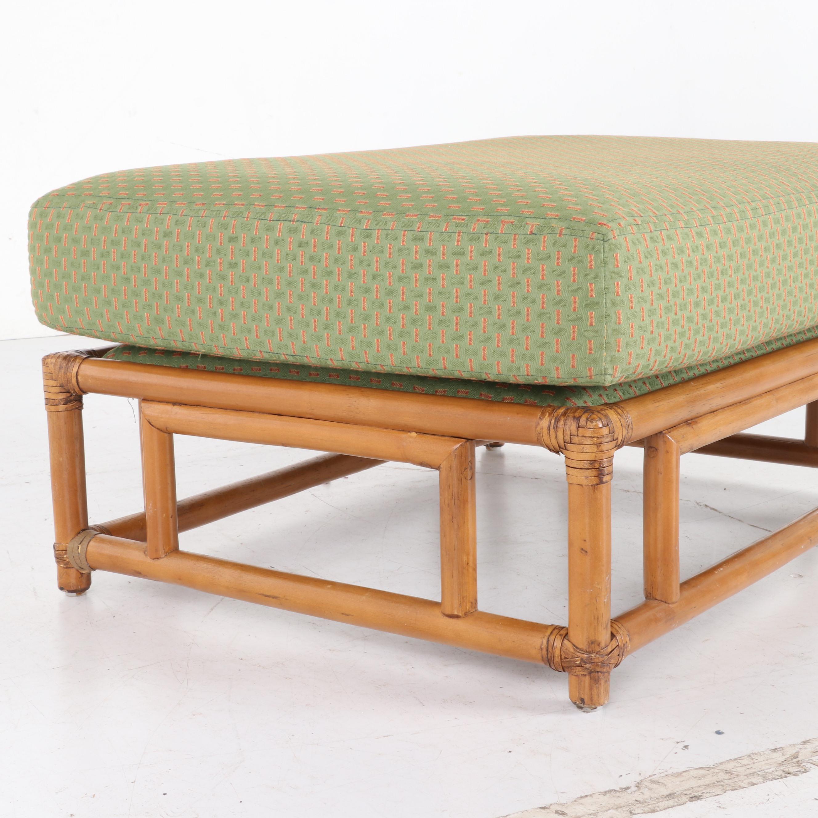 Ficks Reed Rattan Bamboo Sofa, Armchair and Ottoman