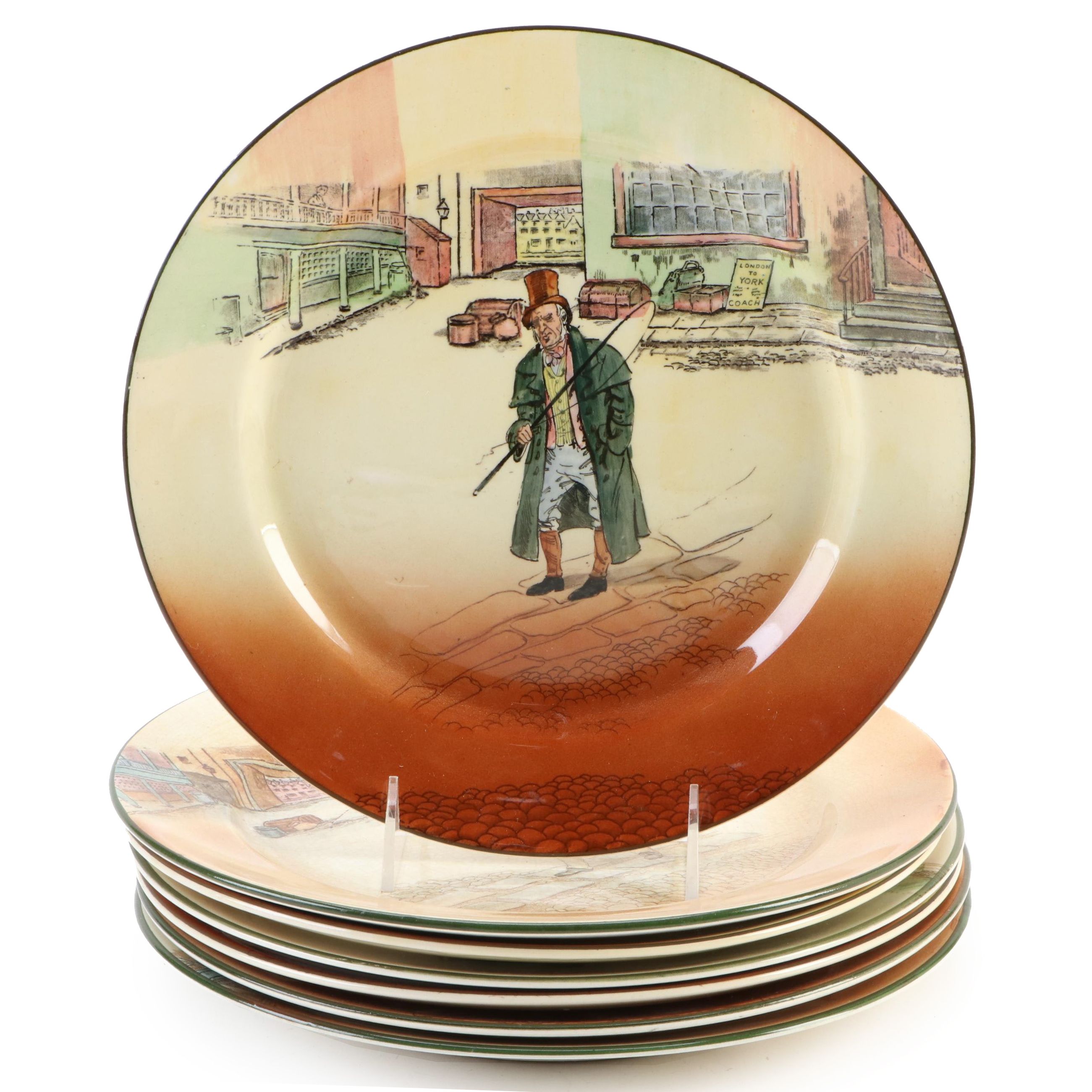 Royal Doulton Dickens Ware Plates, Early to Mid 20th Century