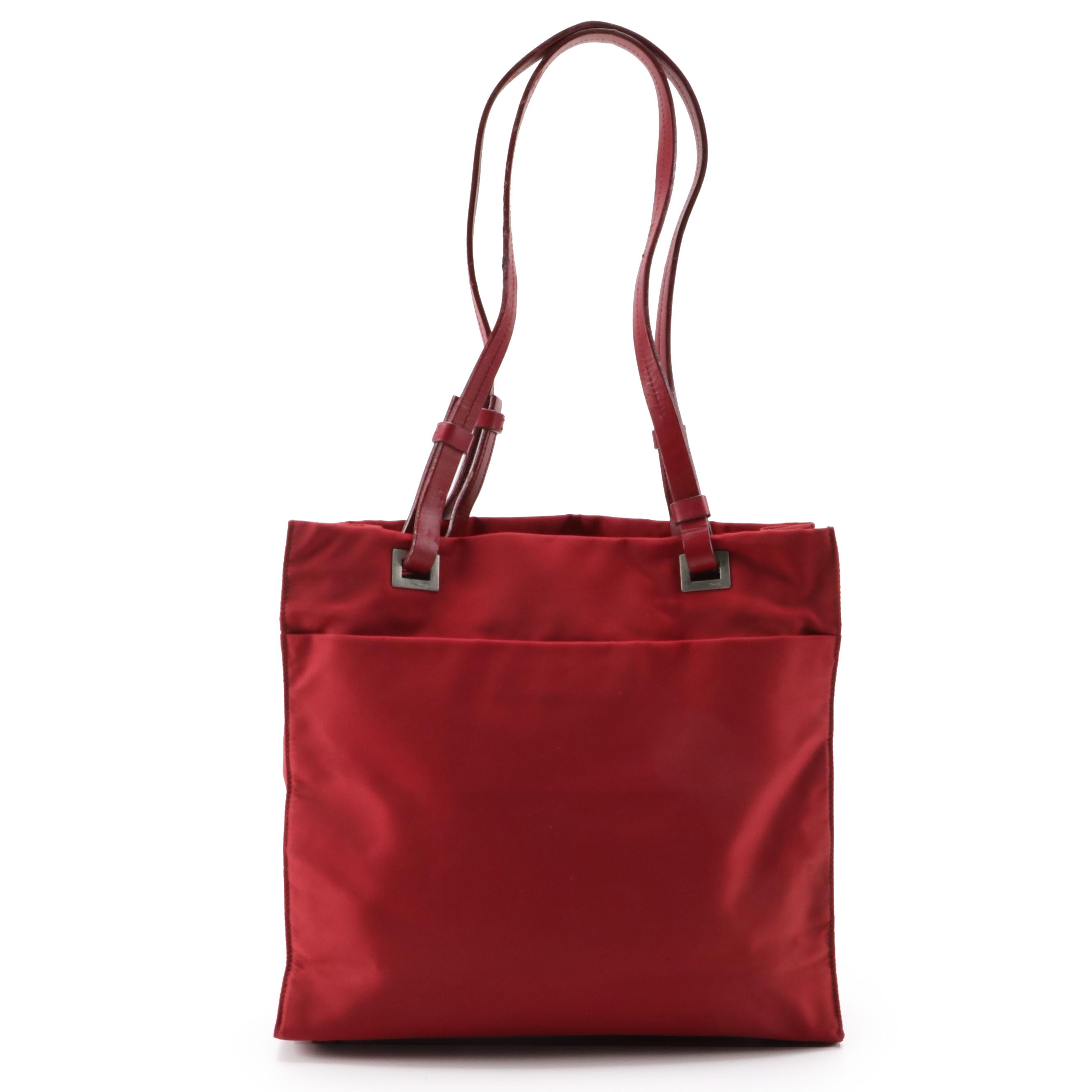 Prada Cerise Tessuto Metallo Shoulder Bag