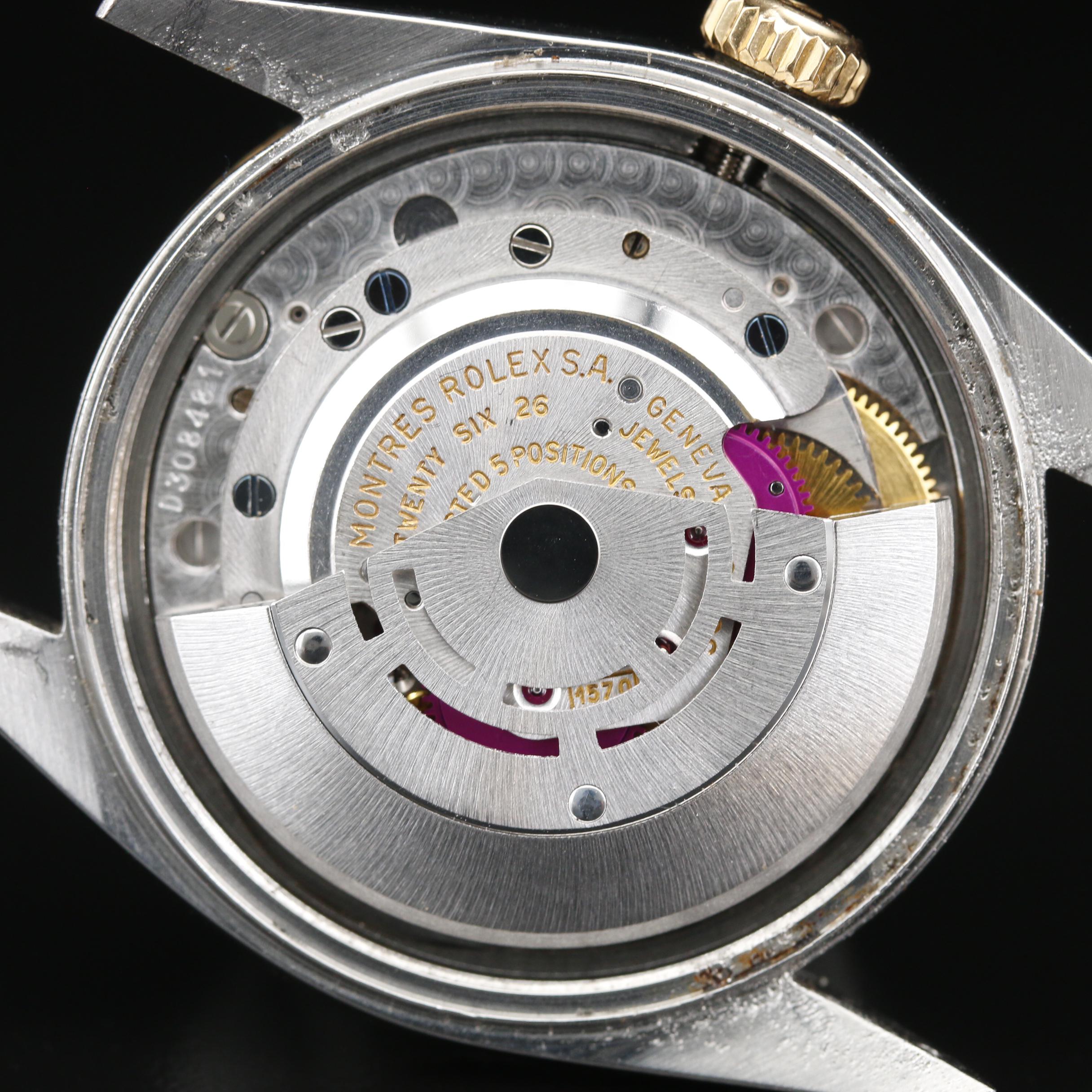 1968 Rolex Datejust Pie Pan Dial 18K and Stainless Steel Automatic Watch