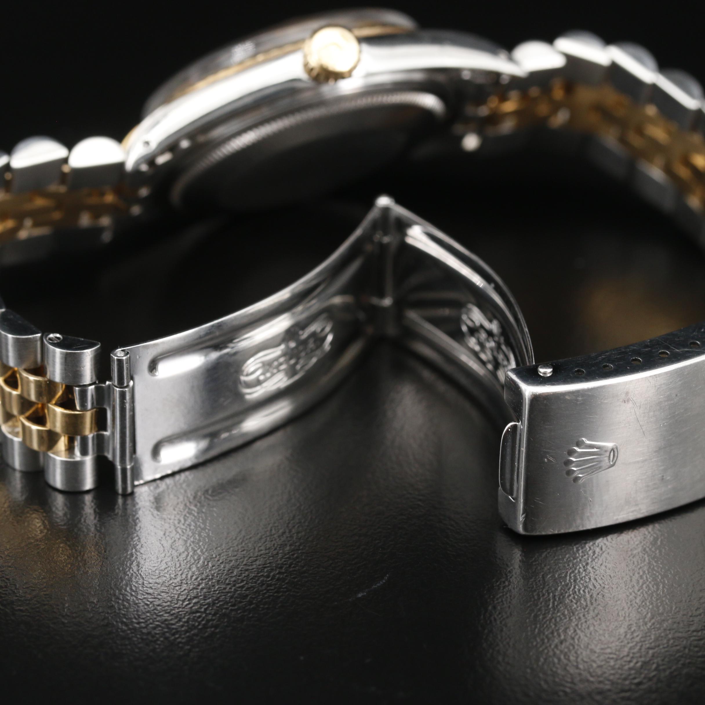 1968 Rolex Datejust Pie Pan Dial 18K and Stainless Steel Automatic Watch