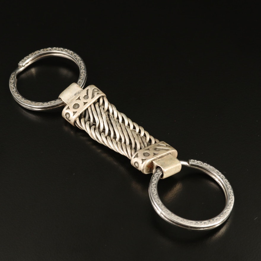 Sterling Silver and Metal Key Ring
