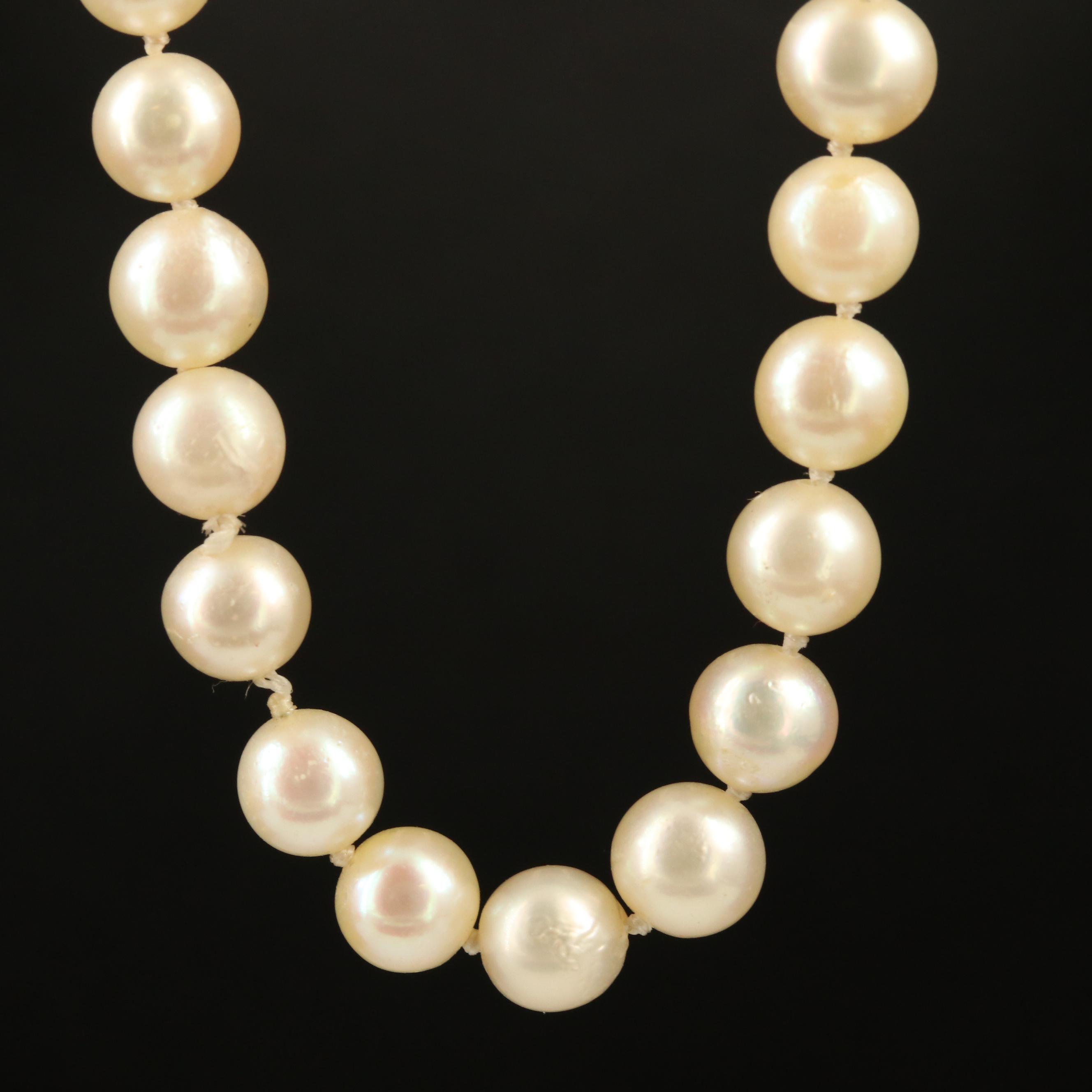 Endless Knotted Pearl Necklace