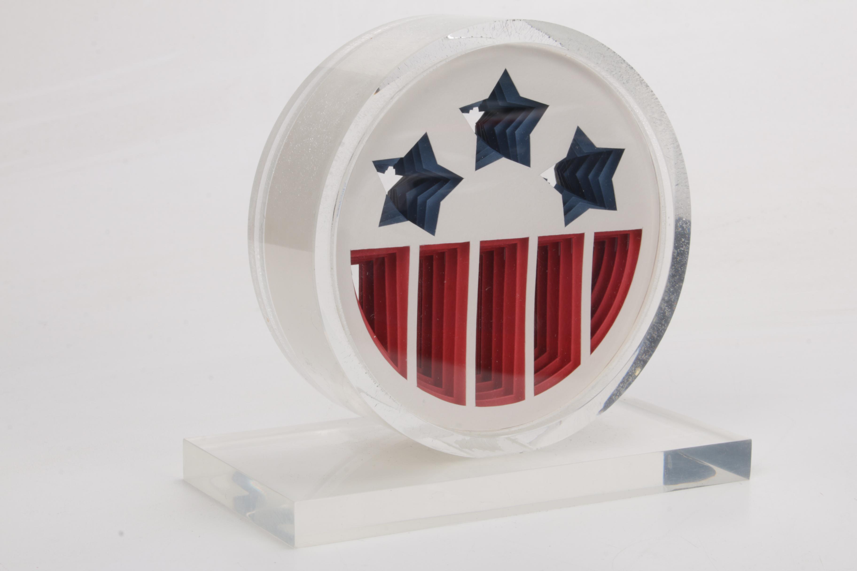 Betsy Ross, Grand Union Flags, Signed 3D Sculpture, and Book of Patriotic Poems