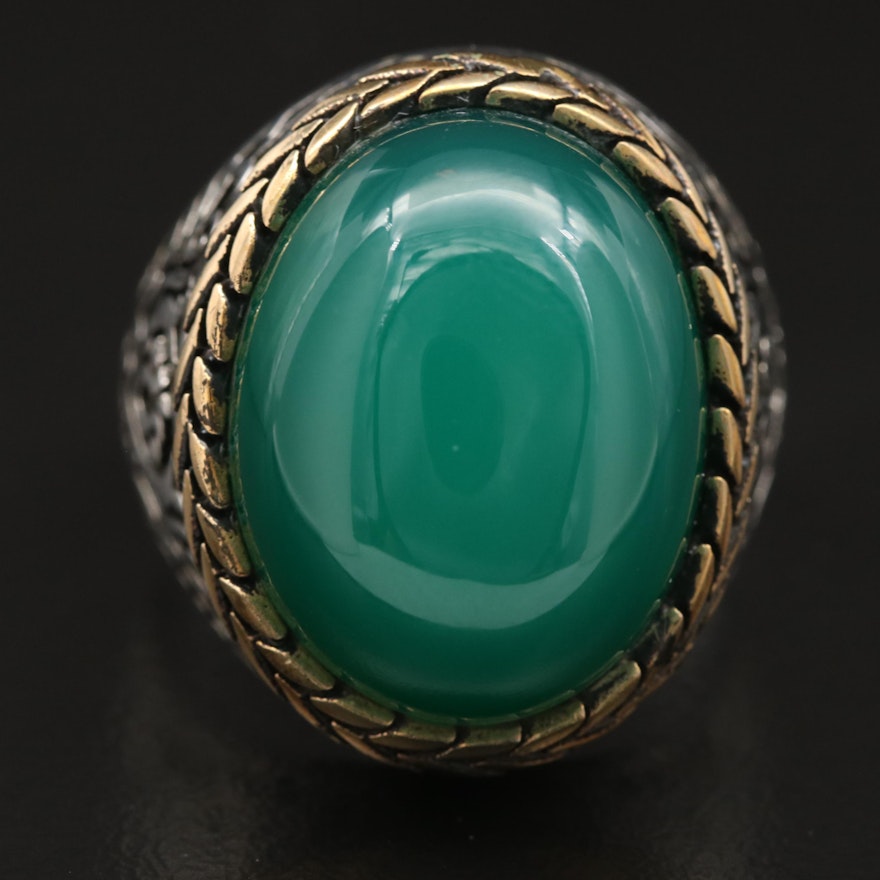 Sterling Chalcedony Dome Ring