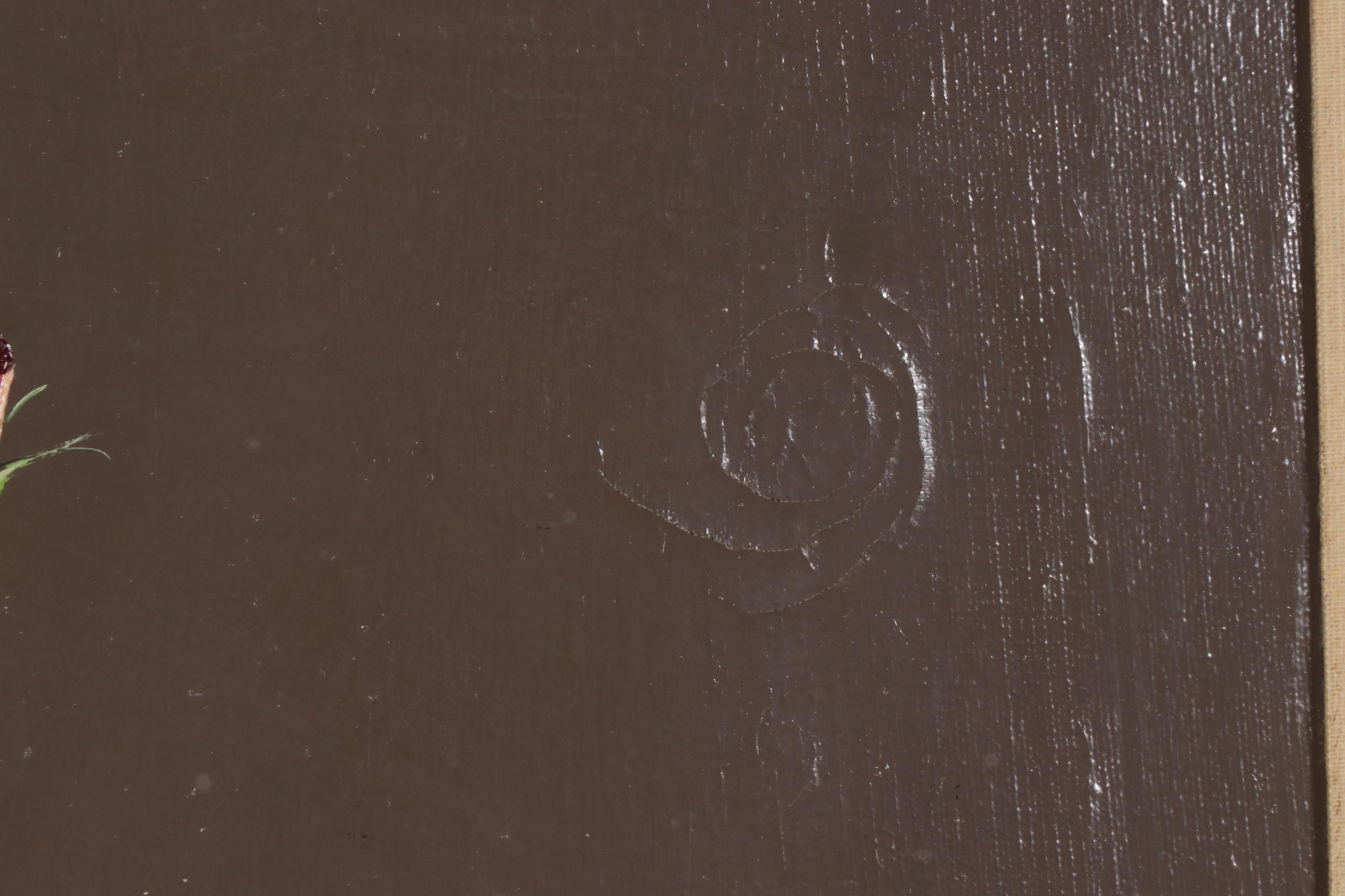 Alfano Dardari Oil Painting of Roses in Basket Still Life, 1969