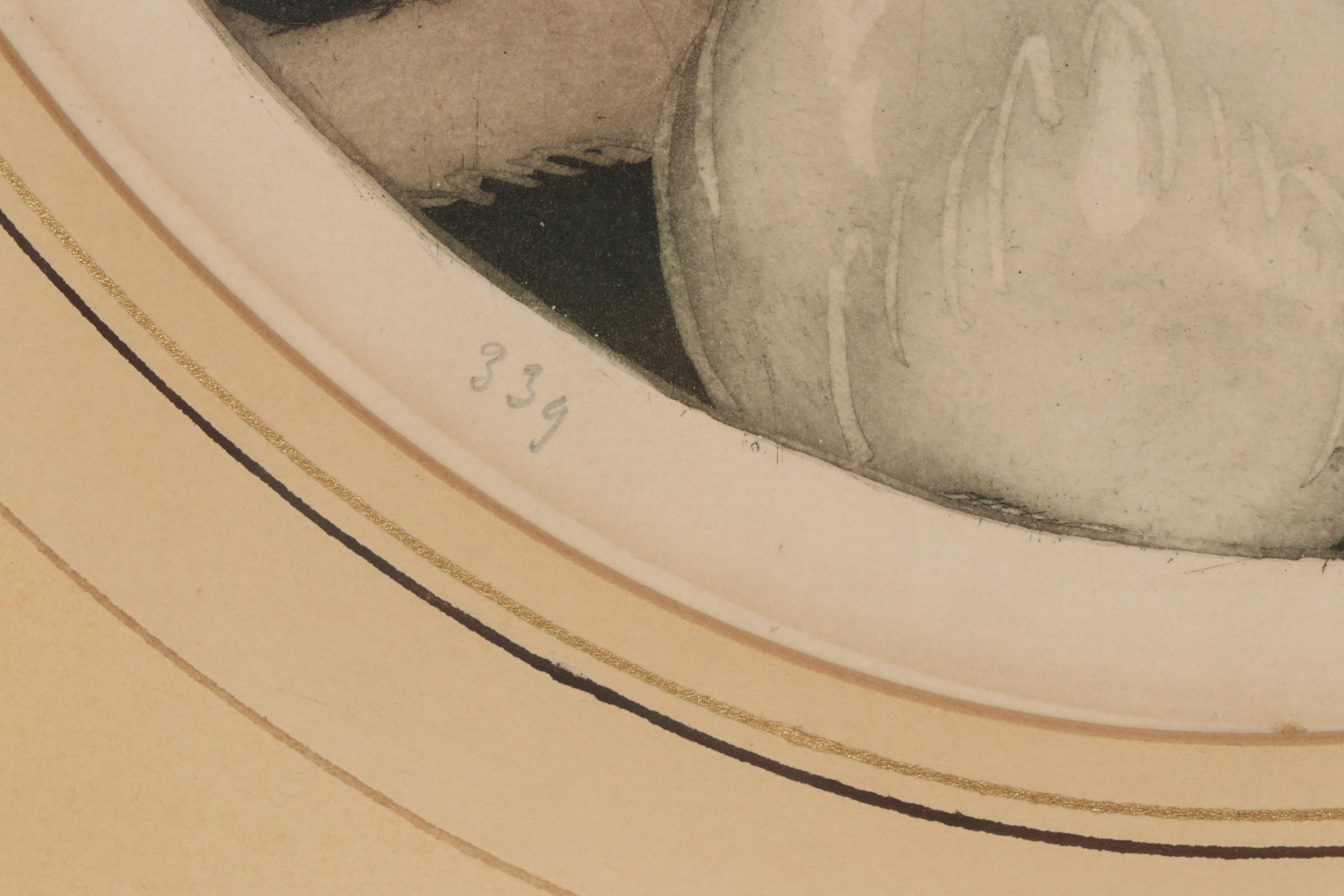 Sylvain Sauvage Aquatint Etching "Personages with Geese", 1924