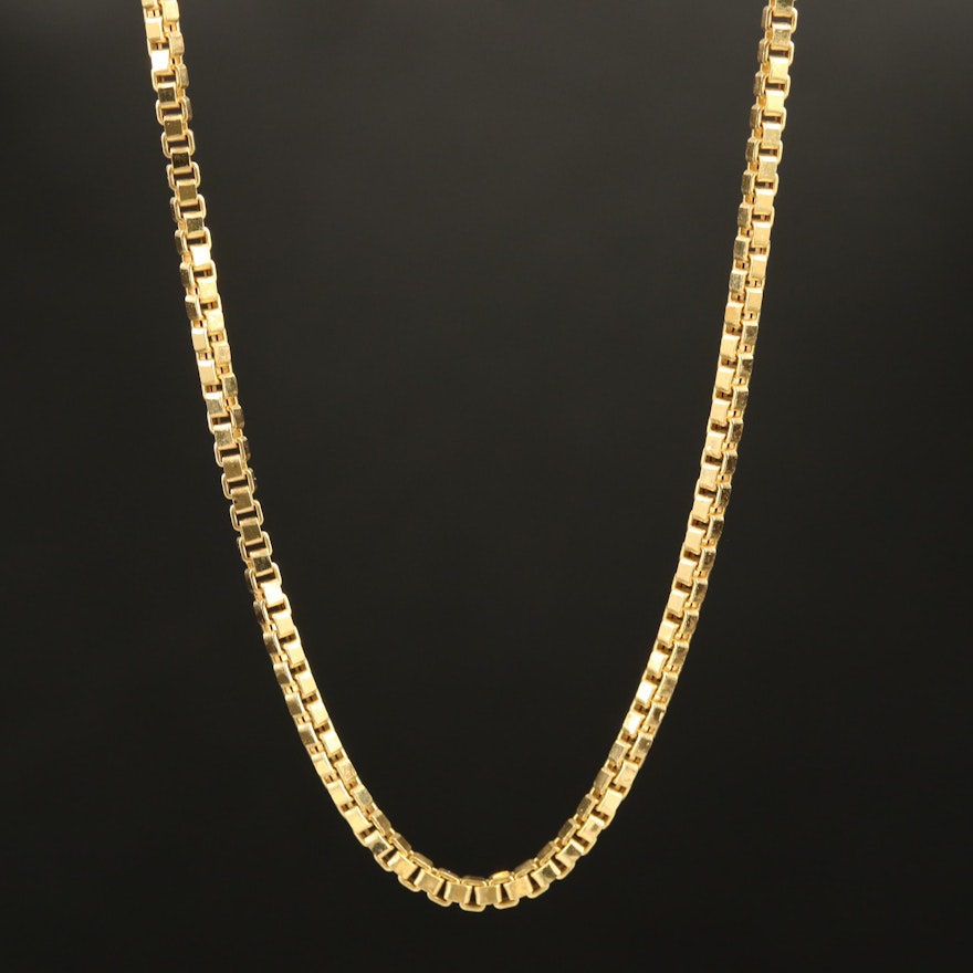 14K Box Chain Necklace