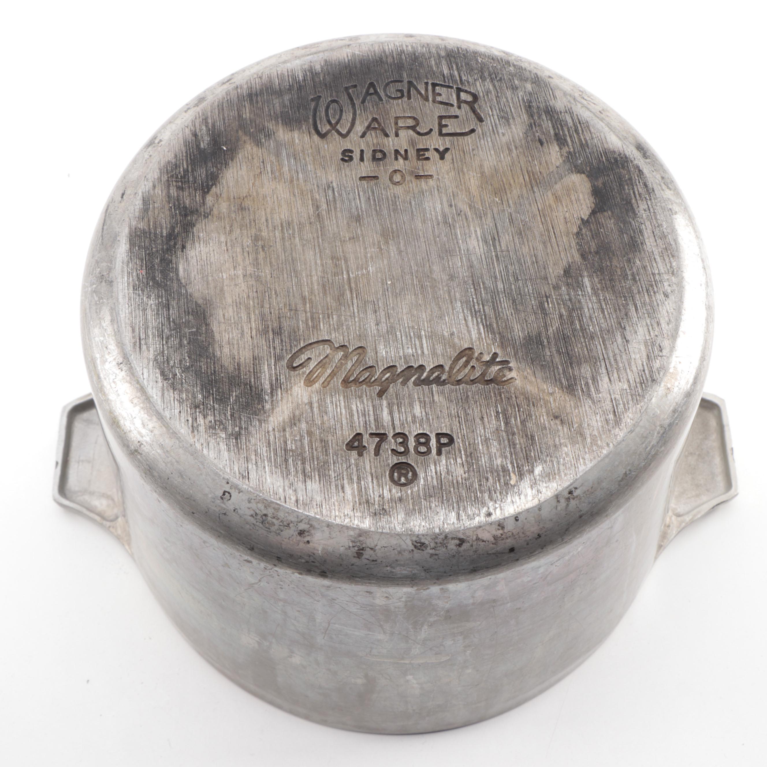 Wagner Ware Cast Aluminum Stockpot and Majestic Cookware Dutch Oven, Mid-20th C.