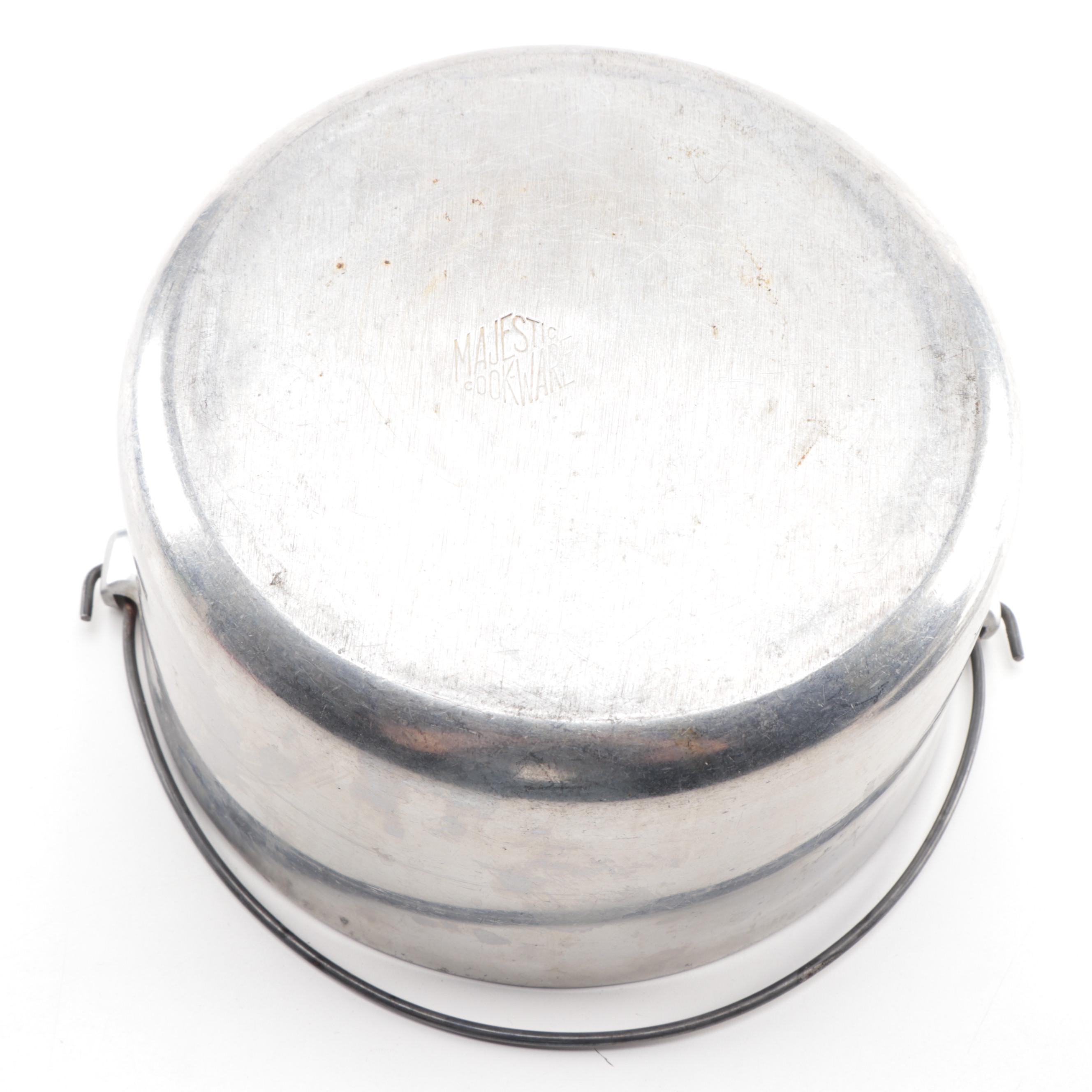 Wagner Ware Cast Aluminum Stockpot and Majestic Cookware Dutch Oven, Mid-20th C.