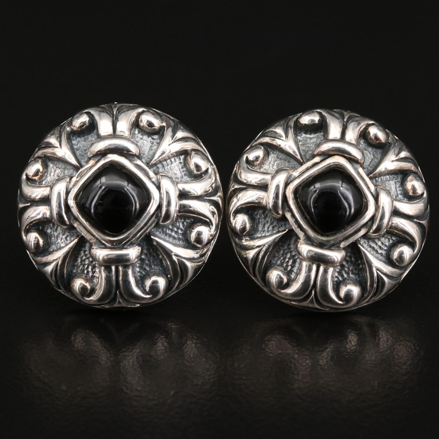 Scott Kay Sterling Silver Black Onyx Cuff links