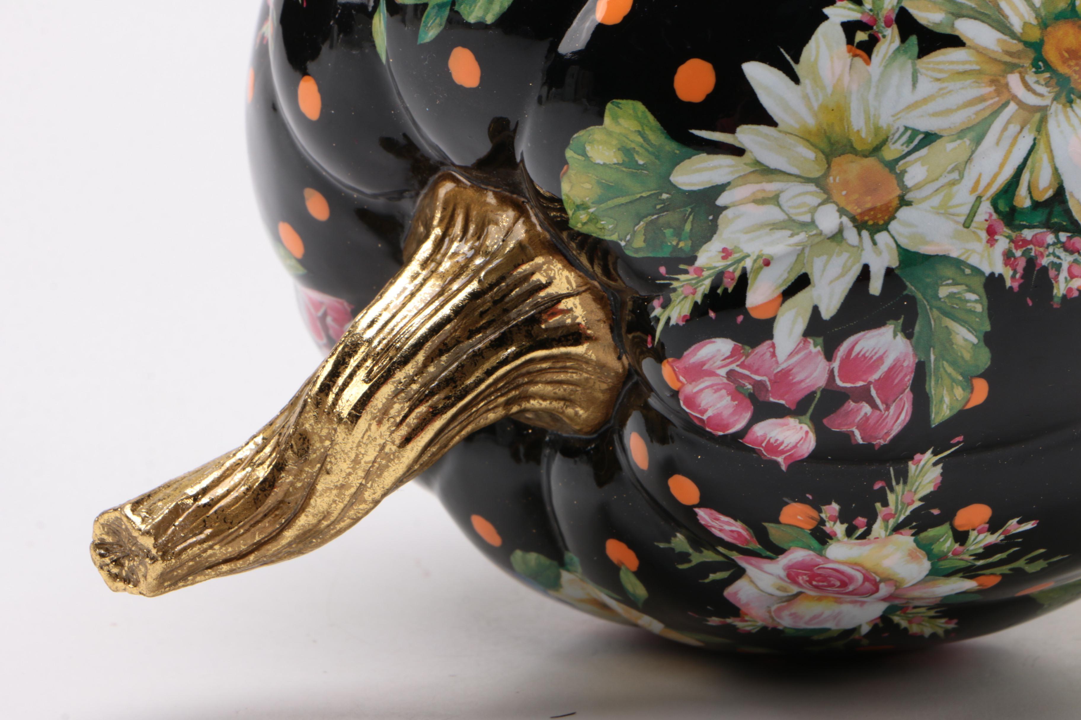 MacKenzie-Childs "Flower Market" Painted Pumpkin