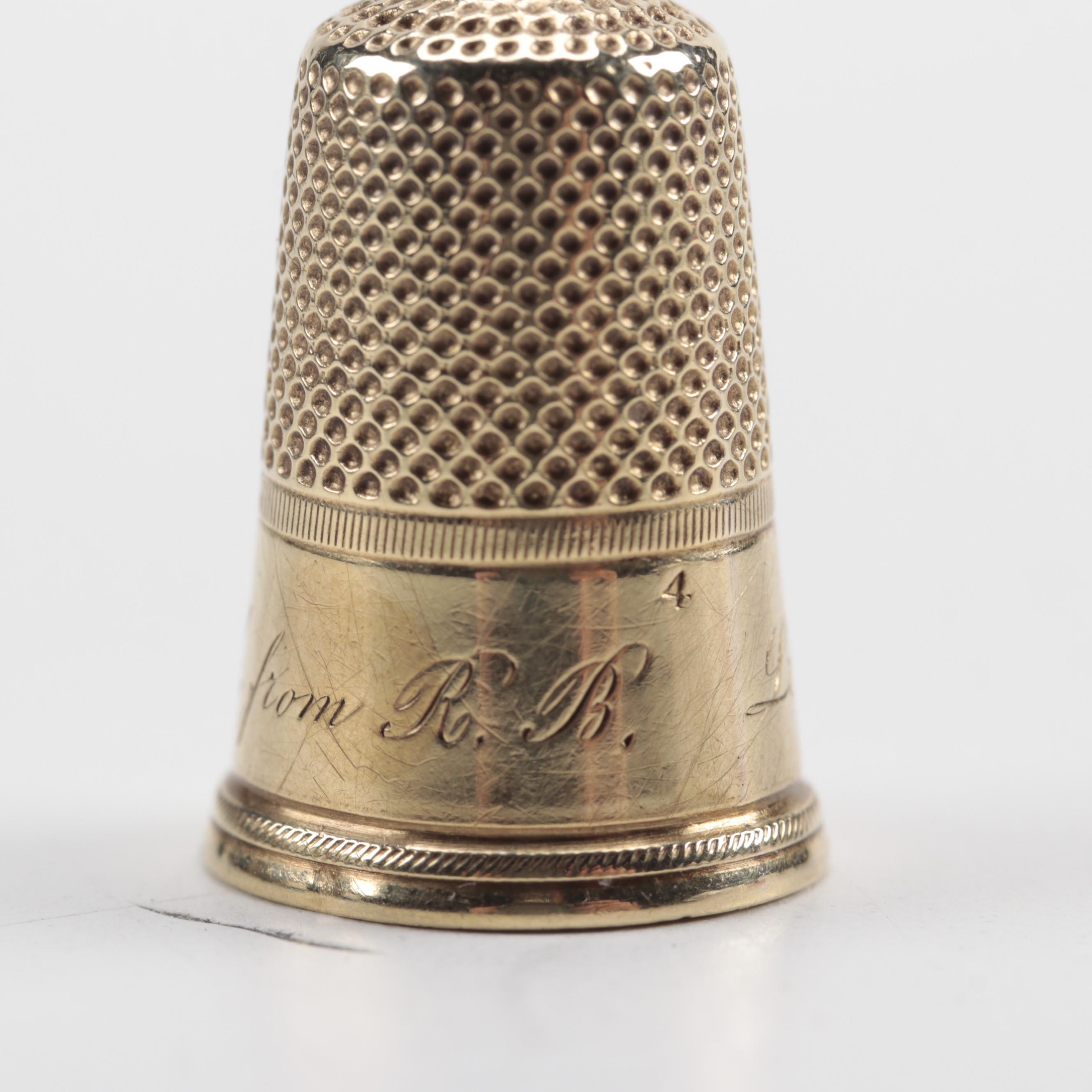 14K Gold Thimble, Late 19th/Early 20th Century