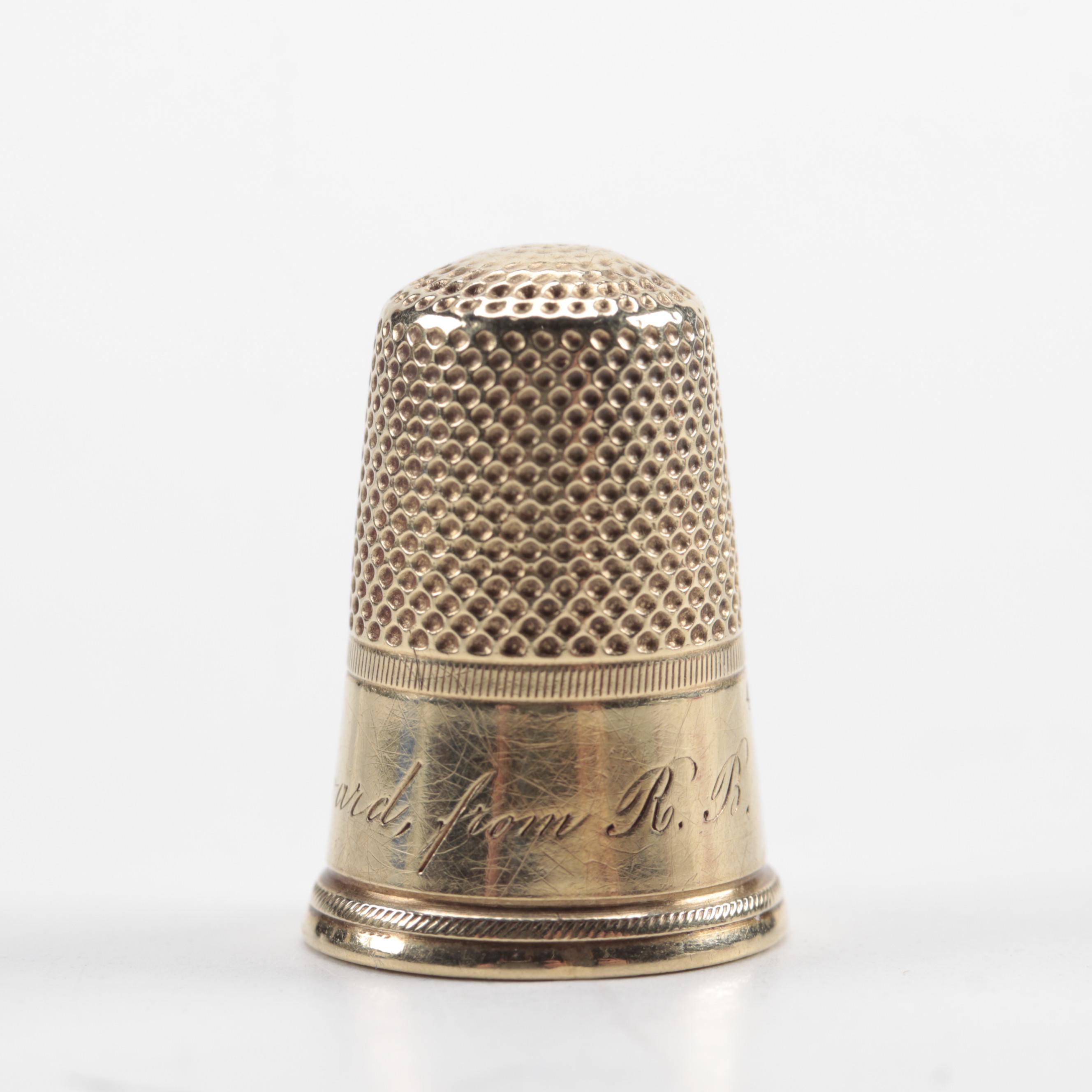 14K Gold Thimble, Late 19th/Early 20th Century