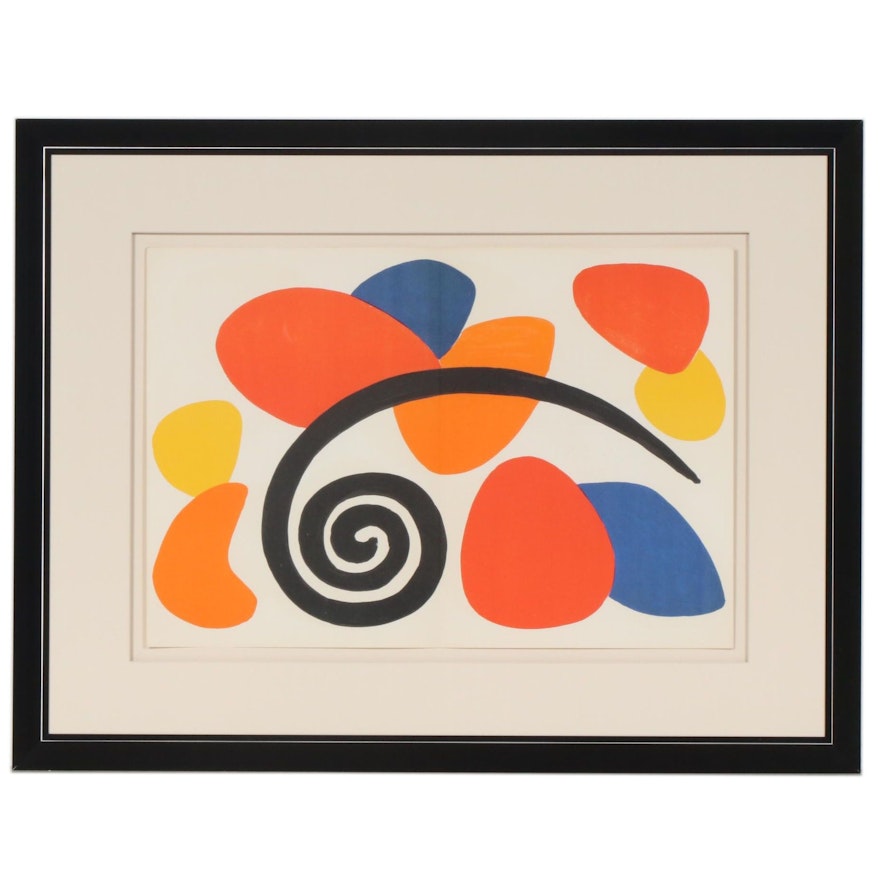 Alexander Calder Double-Page Color Lithograph for "Derrière le Miroir", 1968