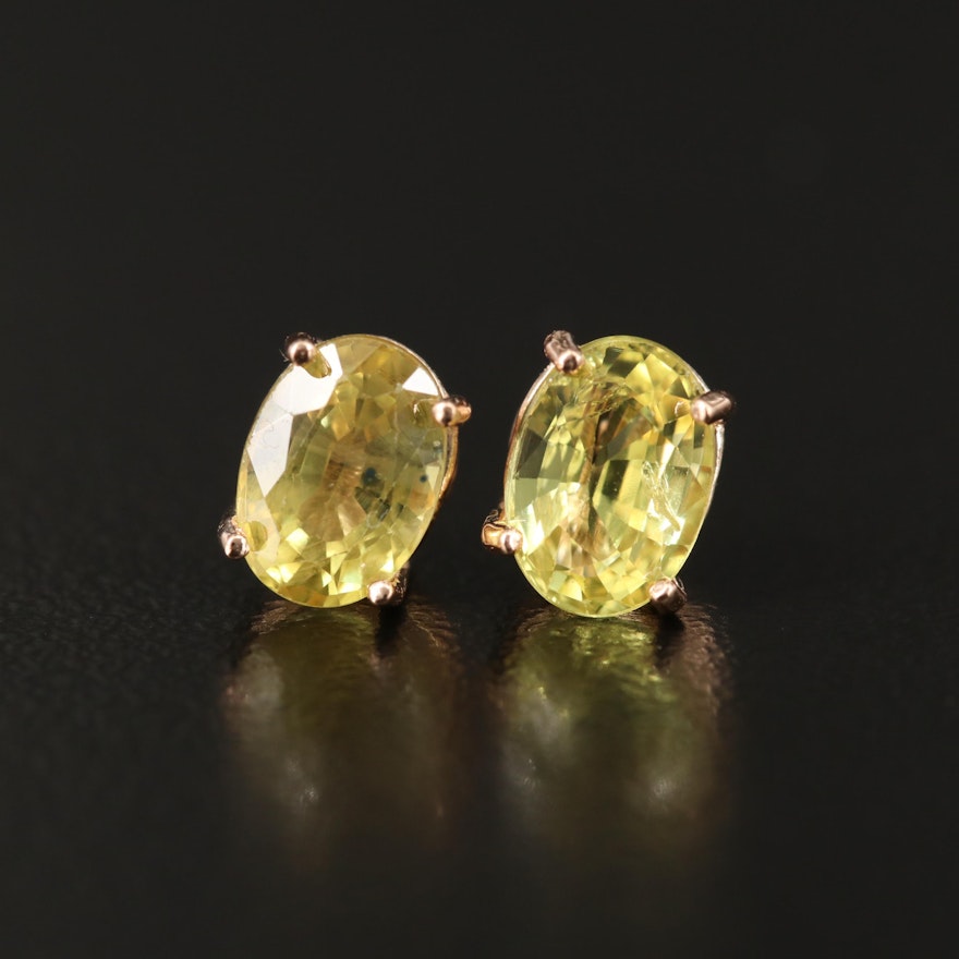 14K Sapphire Stud Earrings