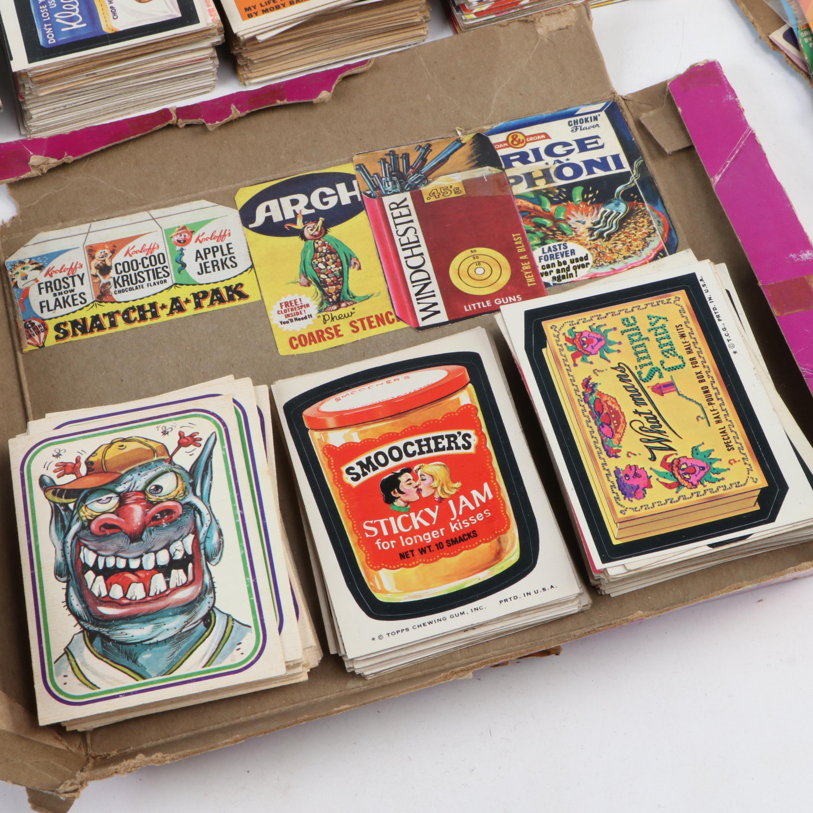 Topps, Fleer and Donruss "Wacky Packages" Stickers and Cards, 1970s