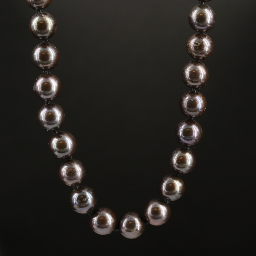 Pearl Necklace with 14K Clasp