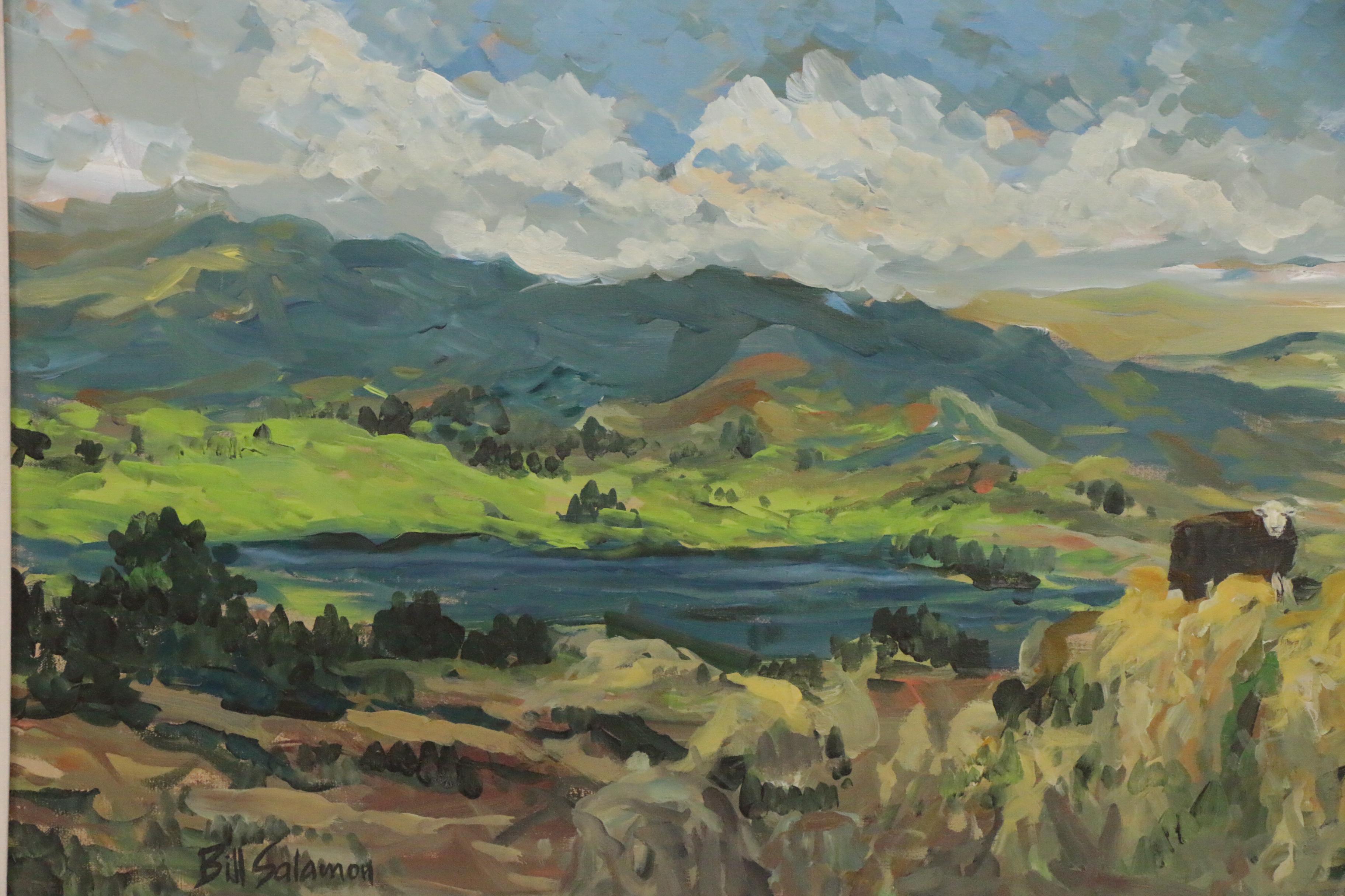 Bill Salamon Oil Painting of Mountainside, 20th Century