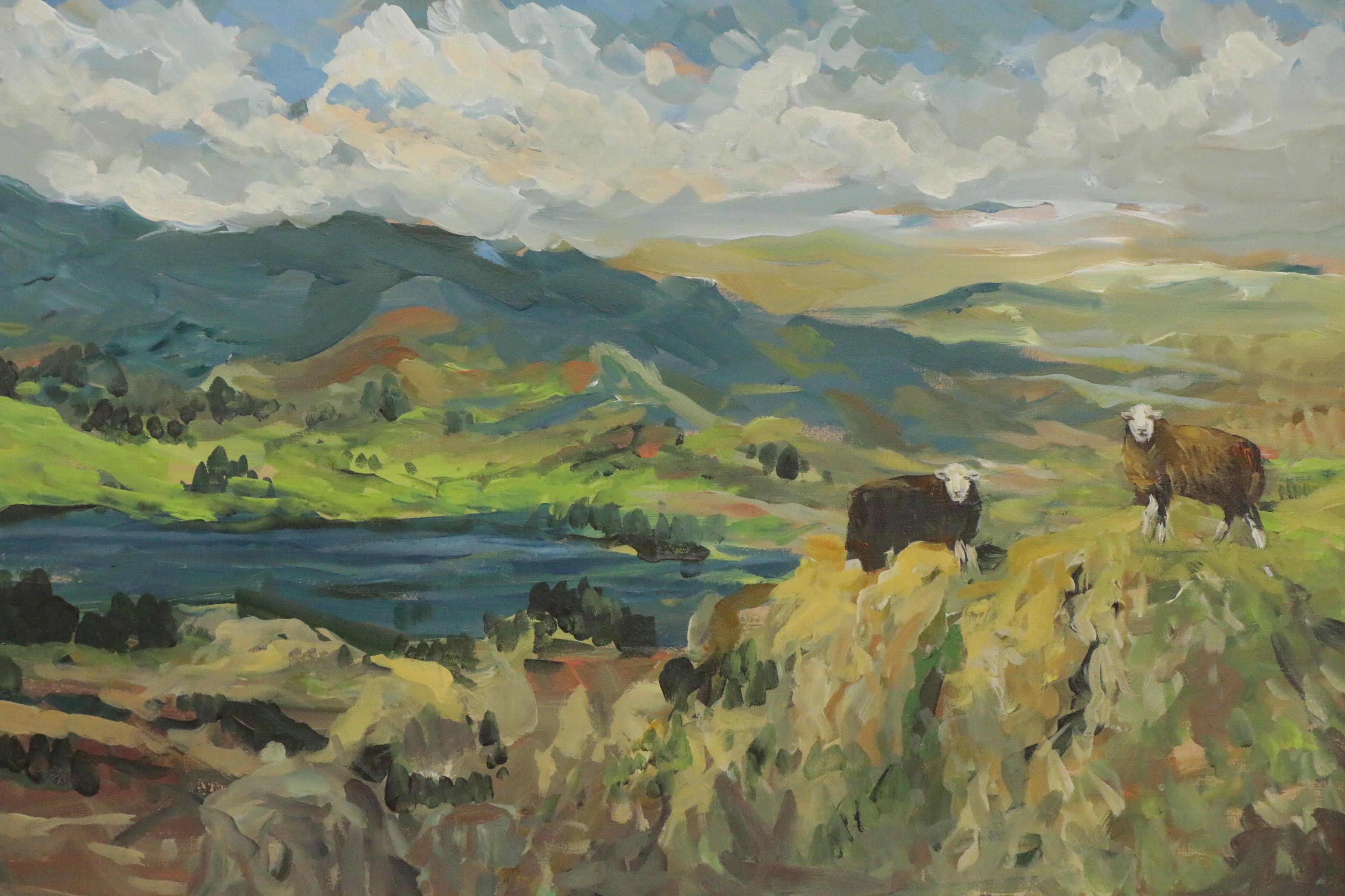 Bill Salamon Oil Painting of Mountainside, 20th Century