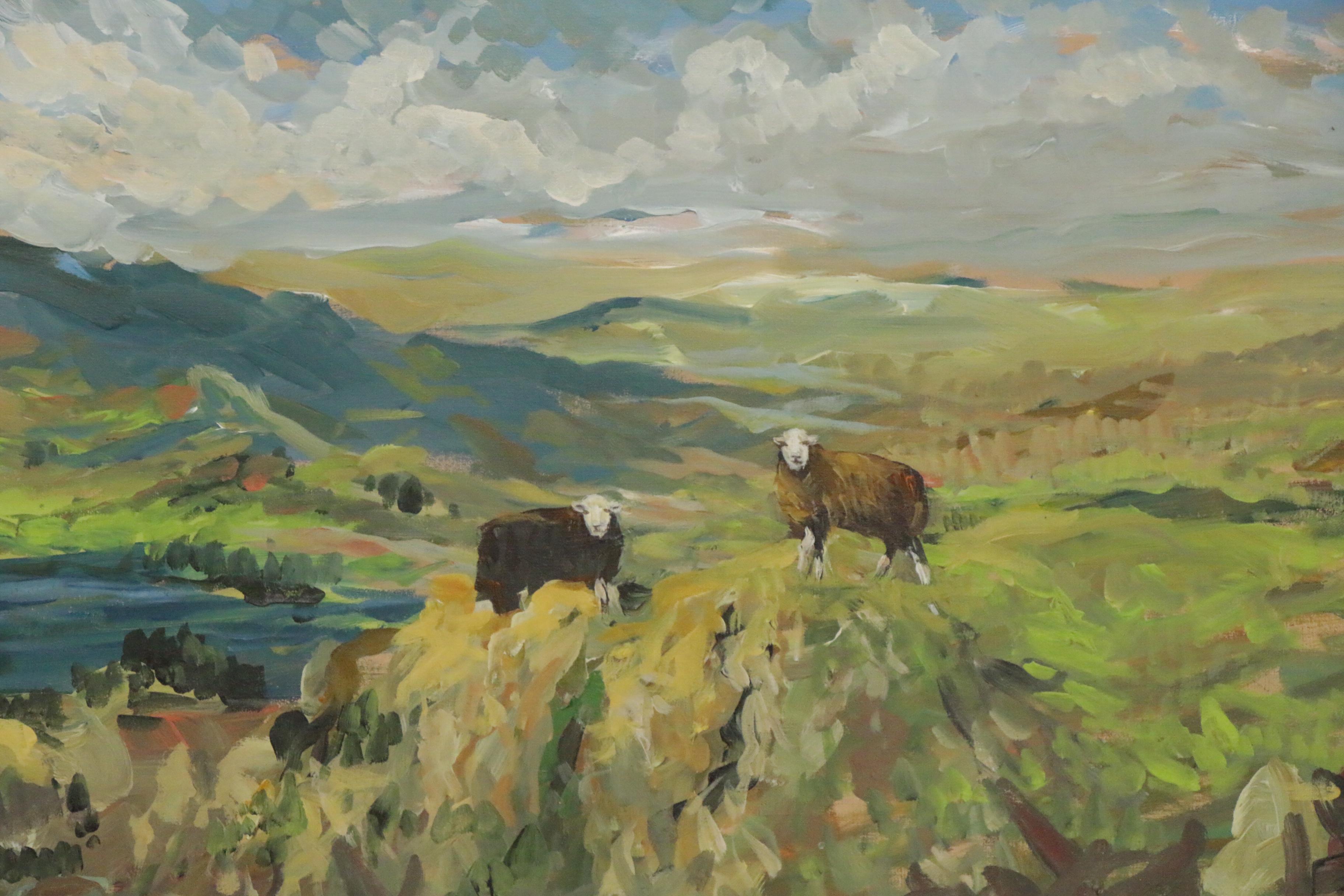 Bill Salamon Oil Painting of Mountainside, 20th Century