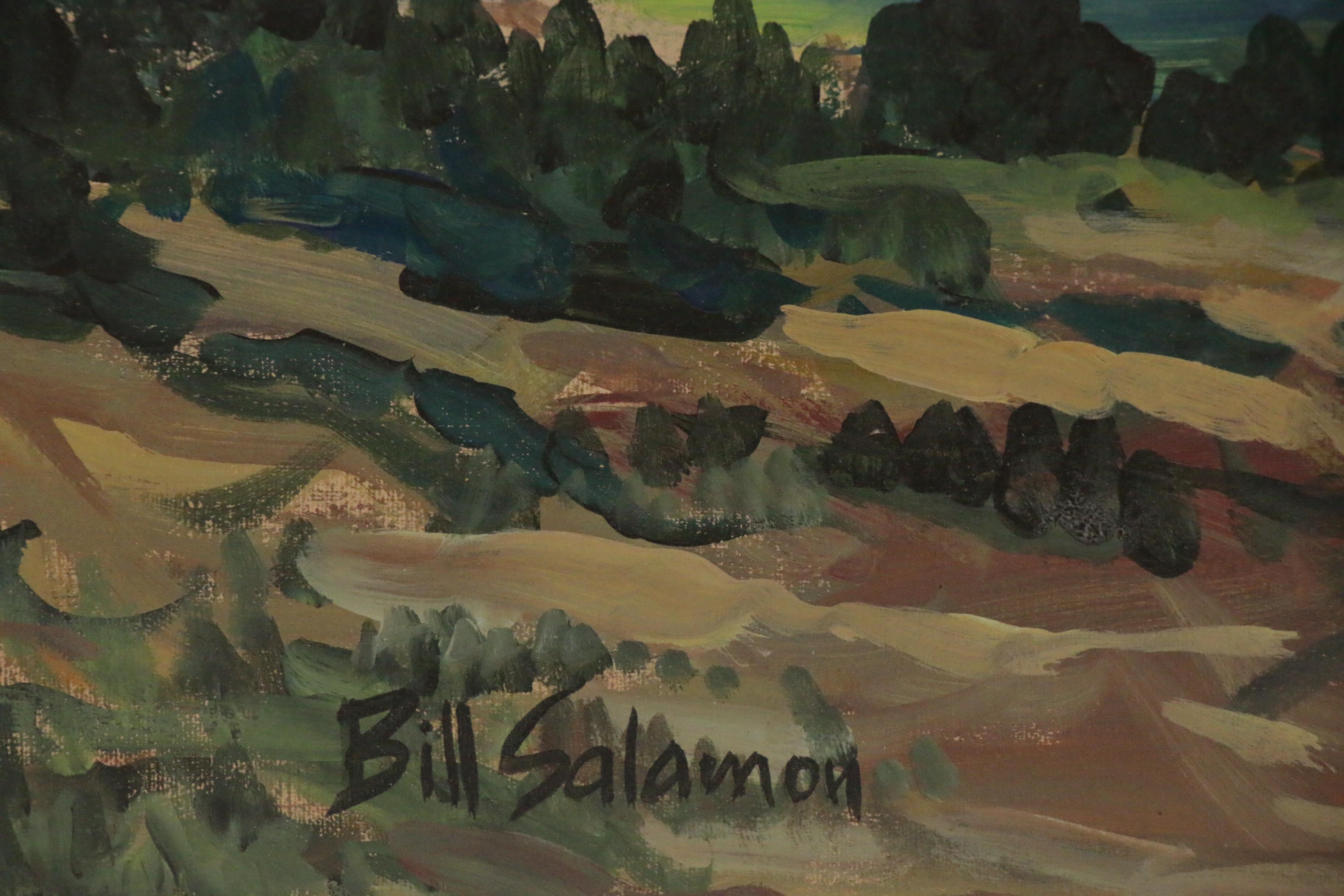 Bill Salamon Oil Painting of Mountainside, 20th Century