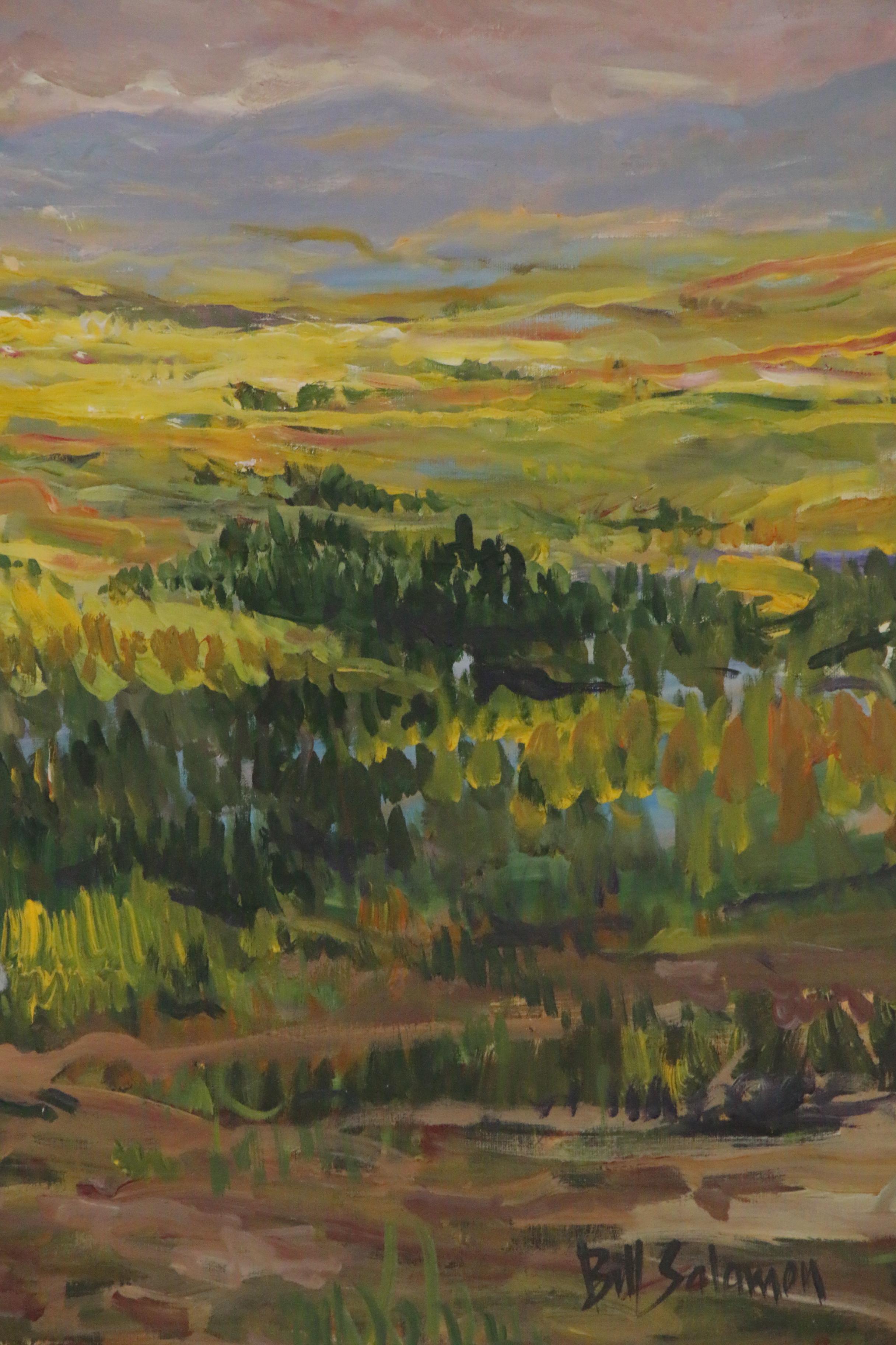 Bill Salamon Oil Painting of Figure Looking Out, 20th Century