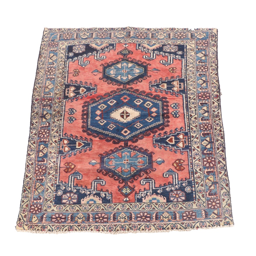 4'10 x 6'10 Hand-Knotted Persian Yalameh Wool Rug