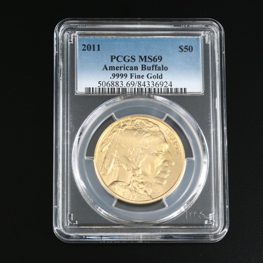 PCGS Graded MS69 American Buffalo .9999 Fine Gold $50 Coin