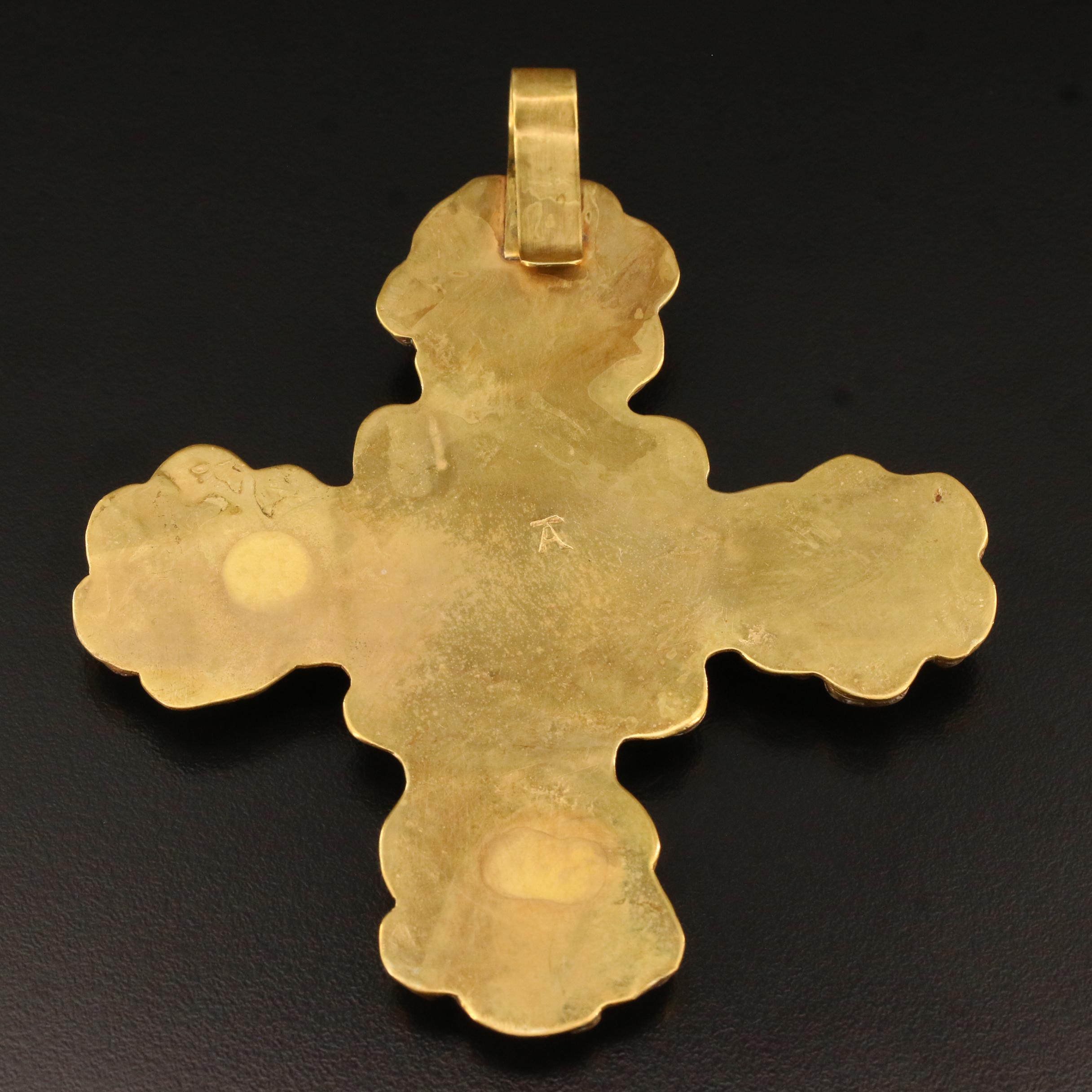 Tony Aguilar Jr. Turquoise Cross Pendant