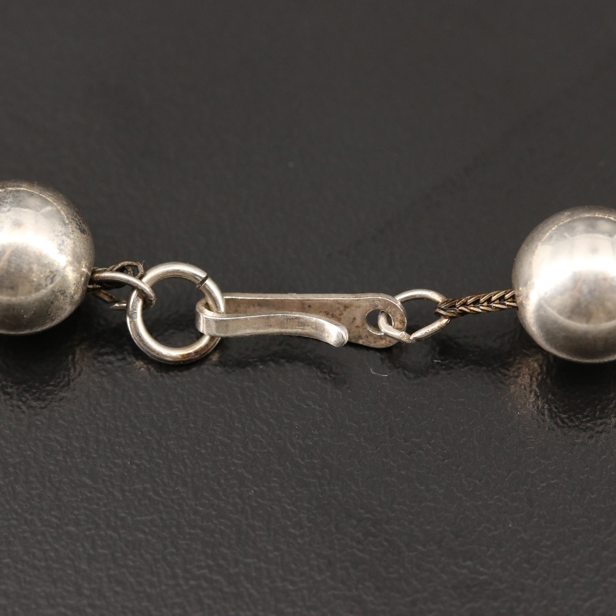 Bell Trading Post Sterling Turquoise Squash Blossom Necklace