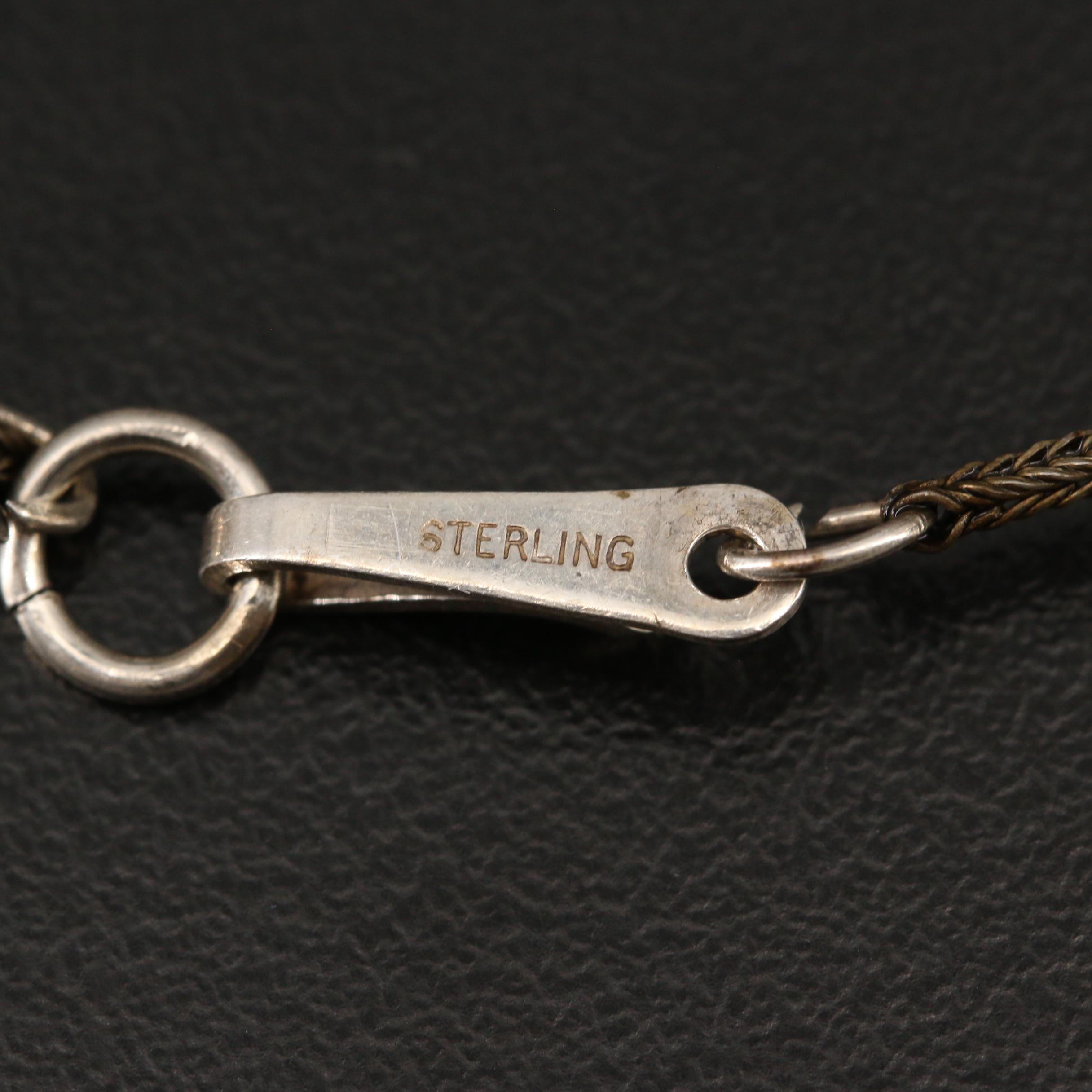 Bell Trading Post Sterling Turquoise Squash Blossom Necklace