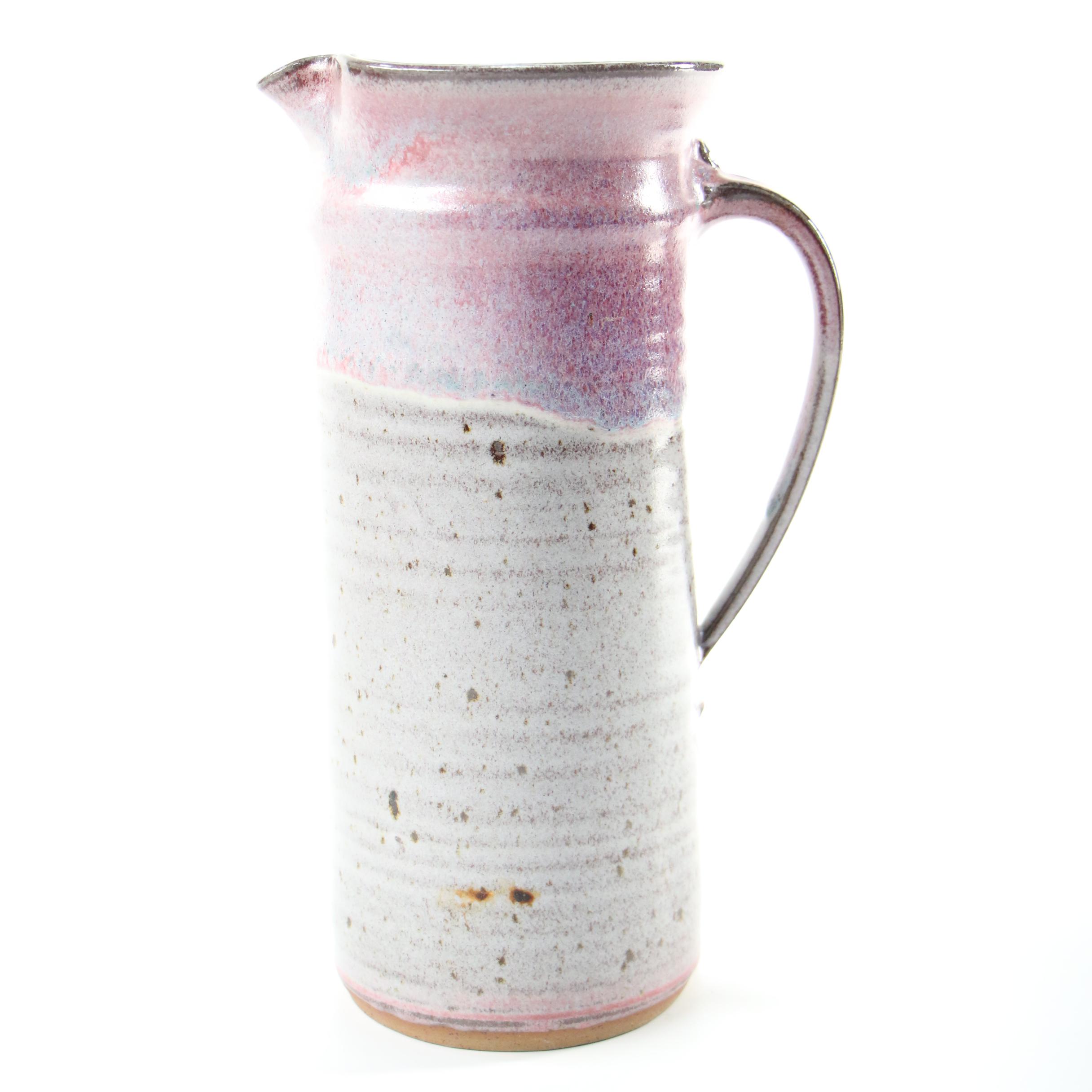 Marc Hansen Pottery Vessel and Lid, Studio Pottery Bud Vase, and Pottery Pitcher