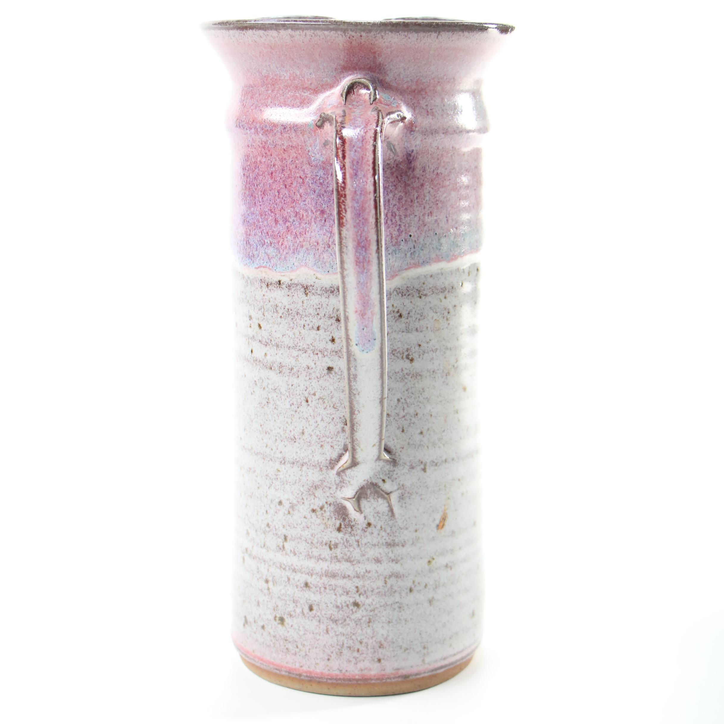 Marc Hansen Pottery Vessel and Lid, Studio Pottery Bud Vase, and Pottery Pitcher