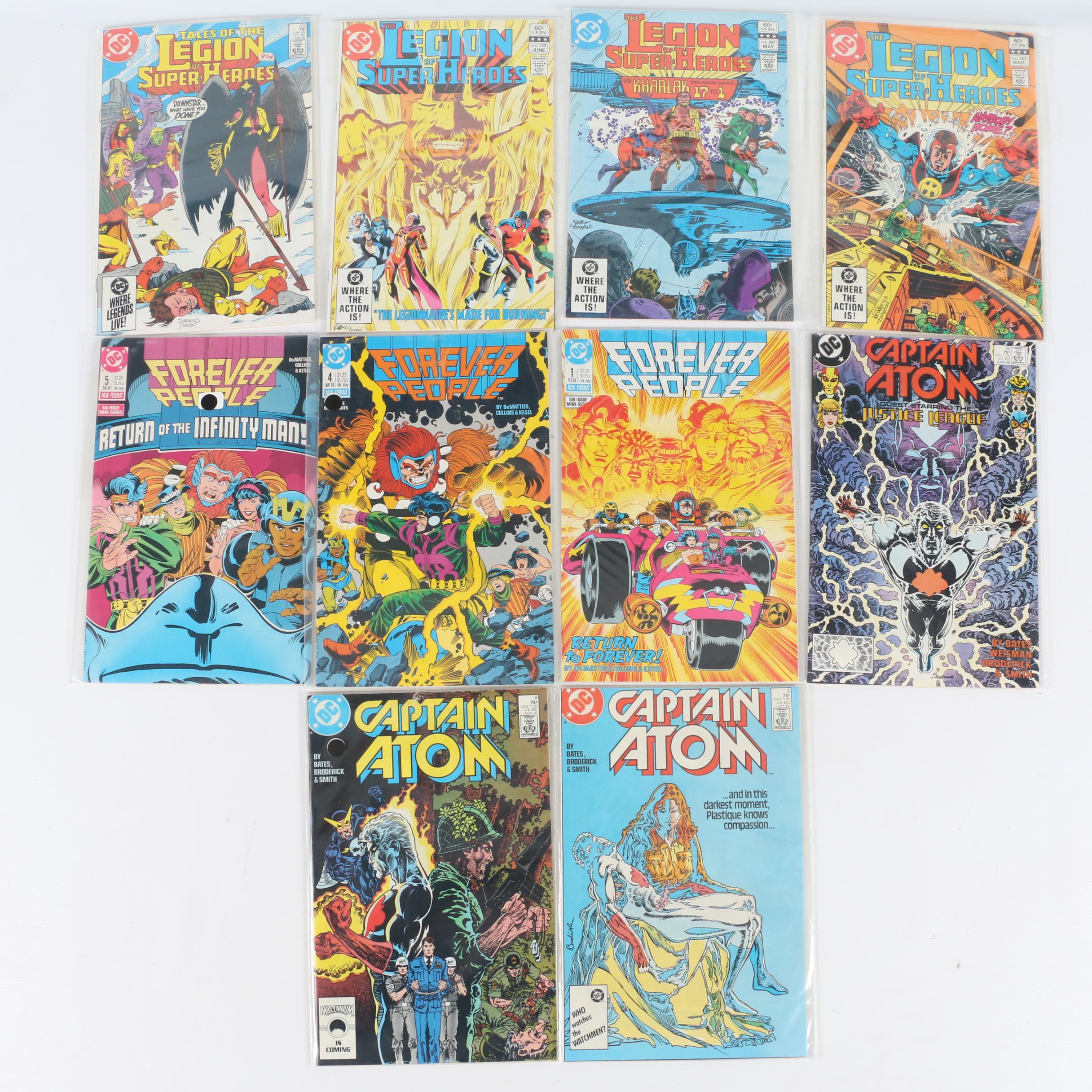 Forever People, Captain Atom, Legion of Super-Heroes, Ambush Bug Comics