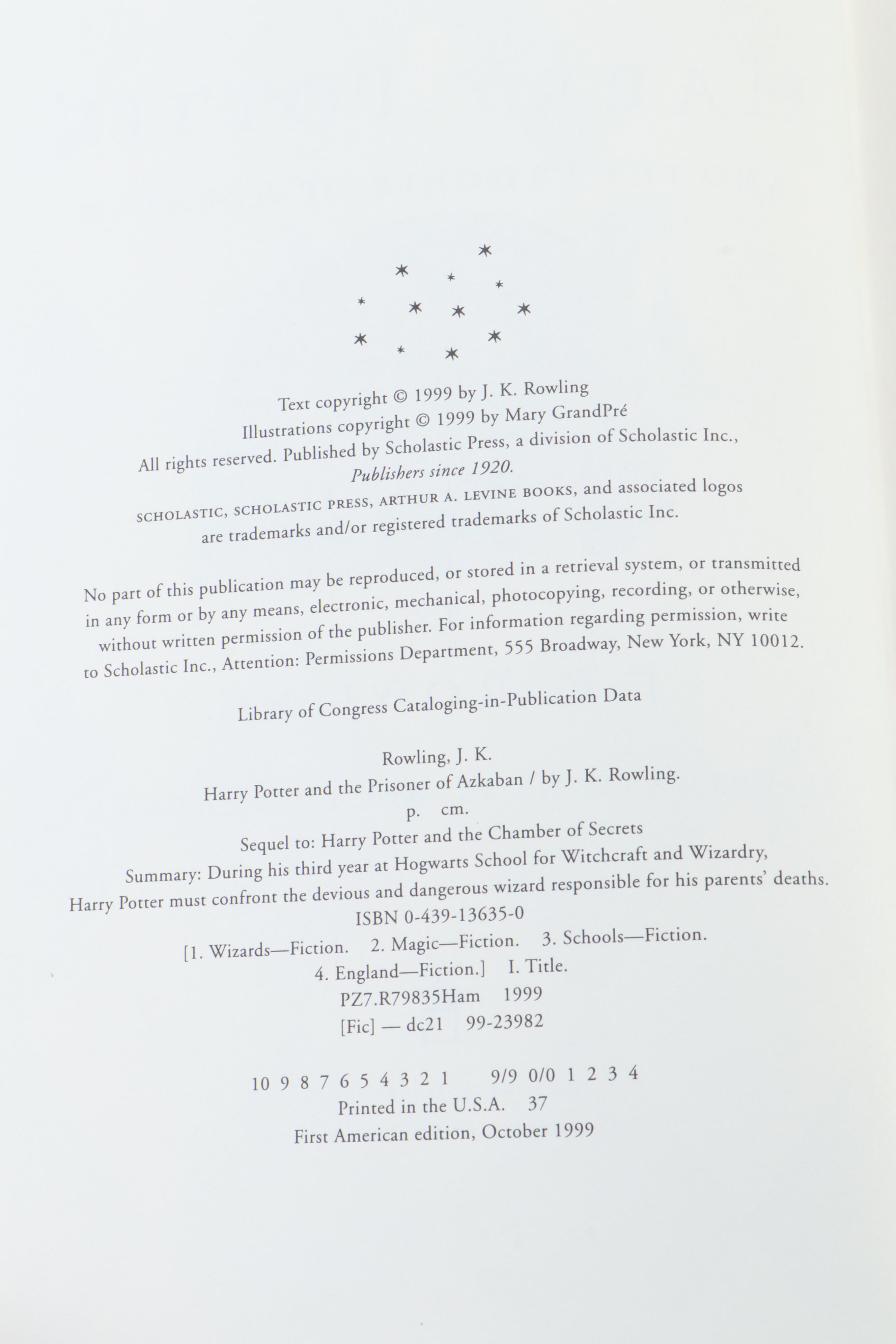 First American Edition "Harry Potter" Partial Series with Dust Jackets